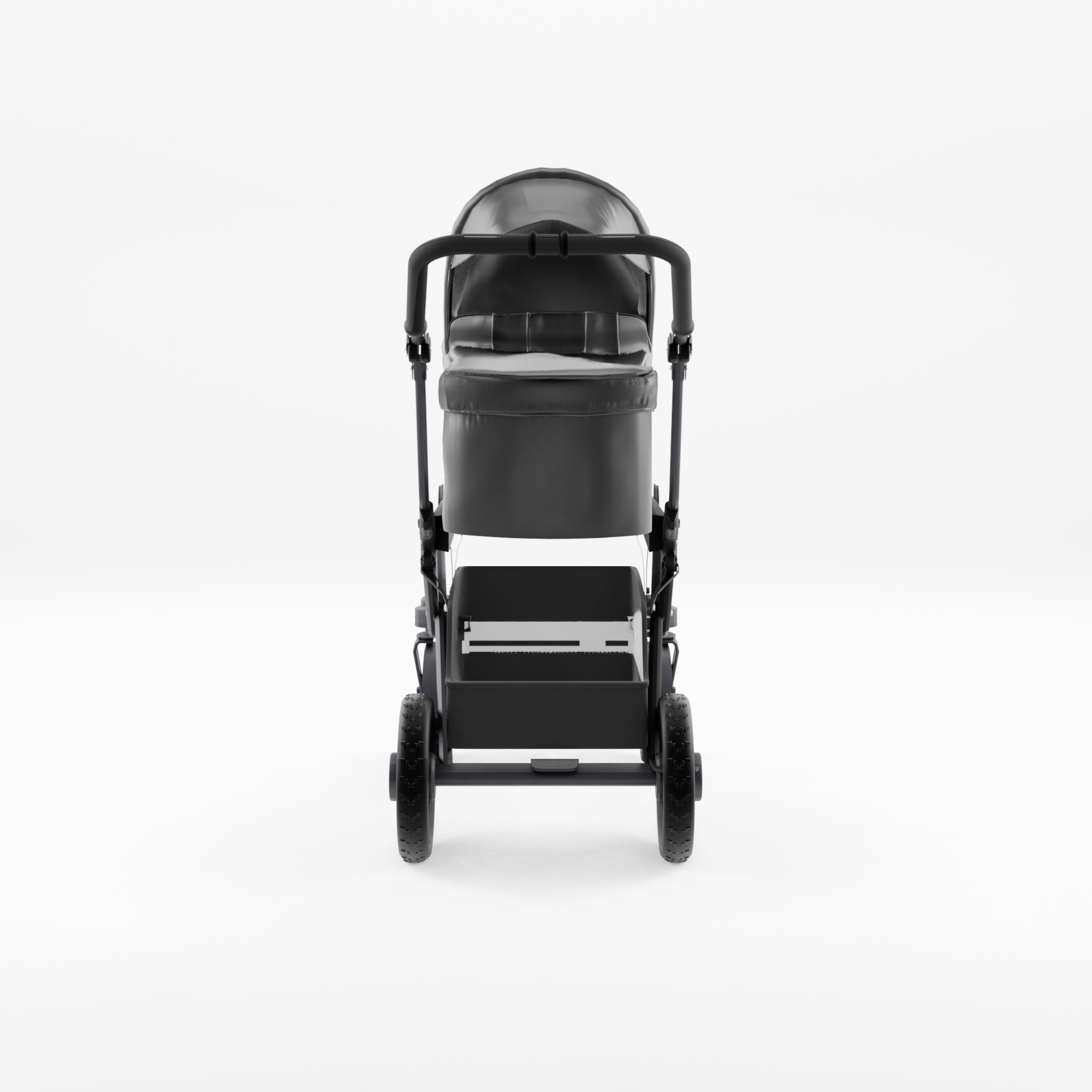 3D Model of  Prams and Strollers - Emmaljunga Edge Duo Low-poly 3D model_3