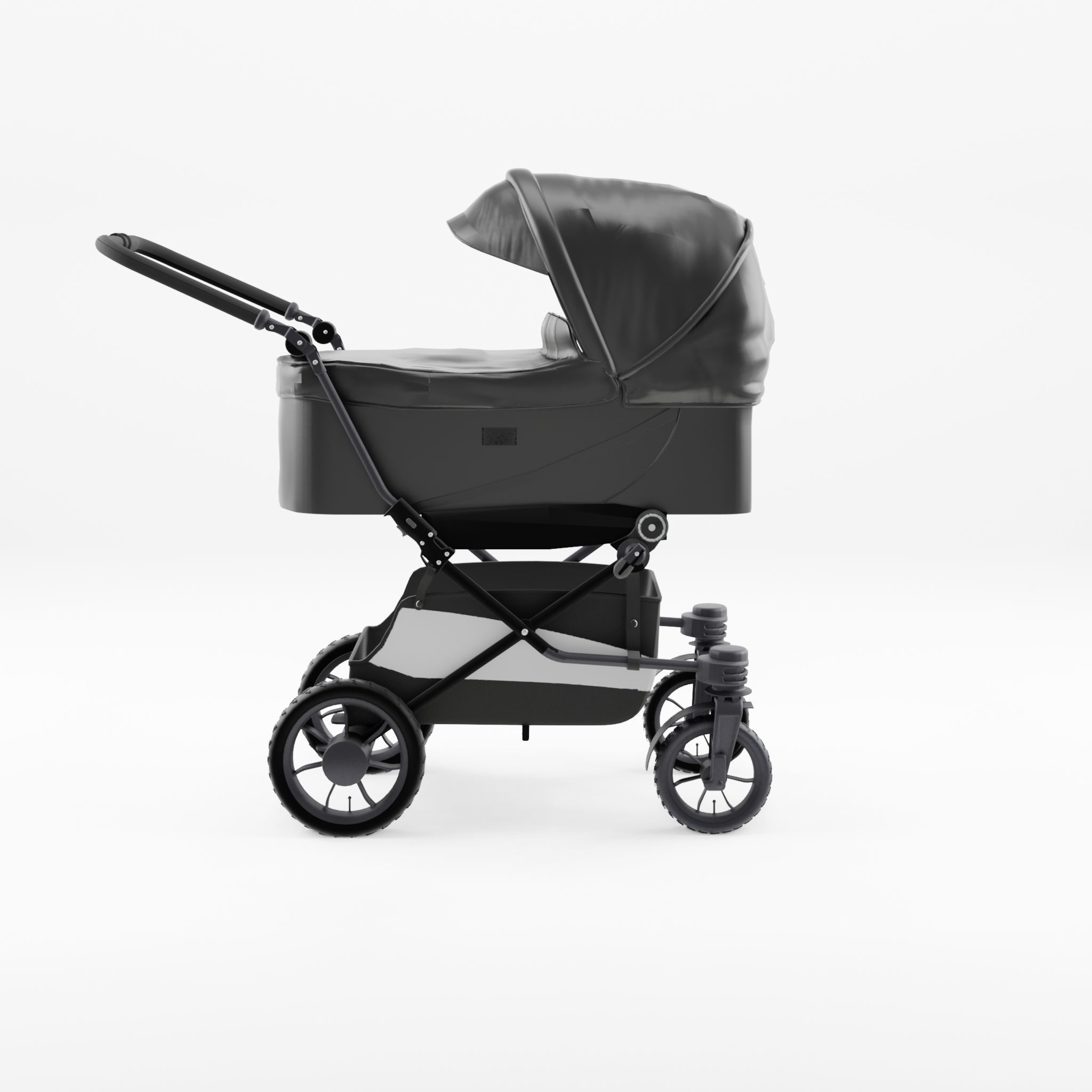 3D Model of  Prams and Strollers - Emmaljunga Edge Duo Low-poly 3D model_1