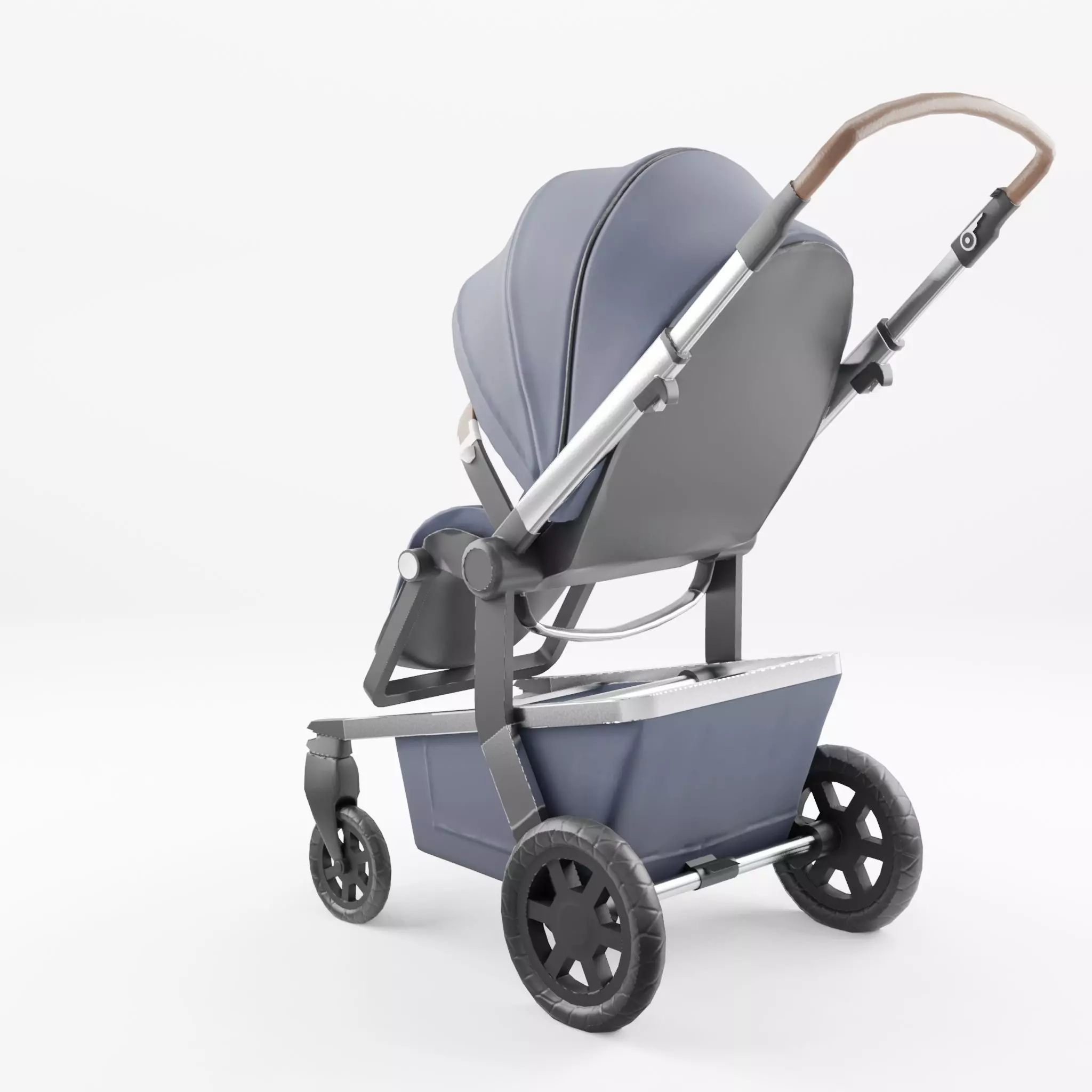 3D Model of  Prams and Strollers - Joolz Hub Classic Blue Low-poly 3D model_0