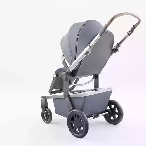 3D Model of  Prams and Strollers - Joolz Hub Classic Blue Low-poly 3D model