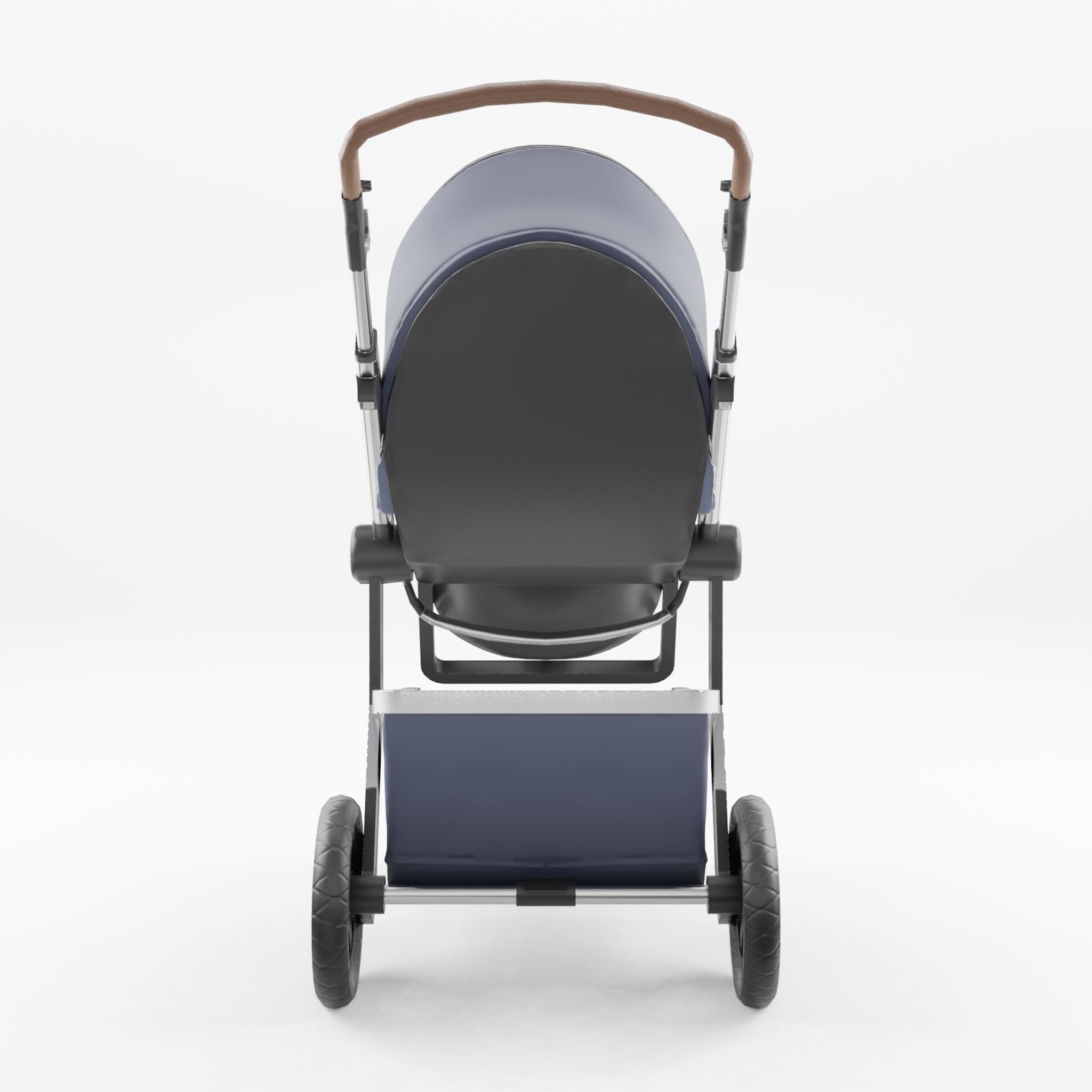 3D Model of  Prams and Strollers - Joolz Hub Classic Blue Low-poly 3D model_1