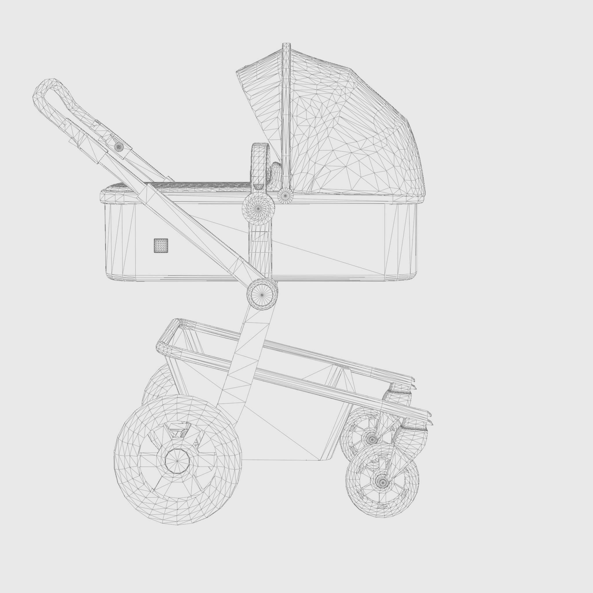 3D Model of Prams and Strollers - Joolz Day3 Low-poly 3D model_4