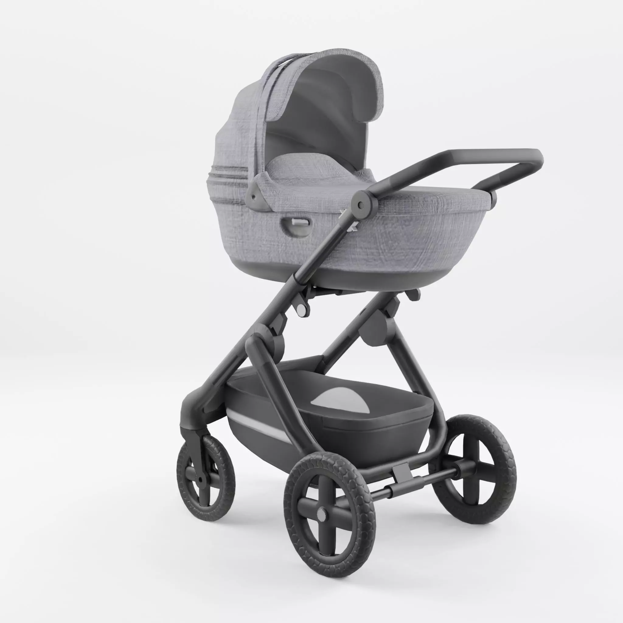 3D Model of  Prams and Strollers - Stokke Trailz Terrain Low-poly 3D model_0