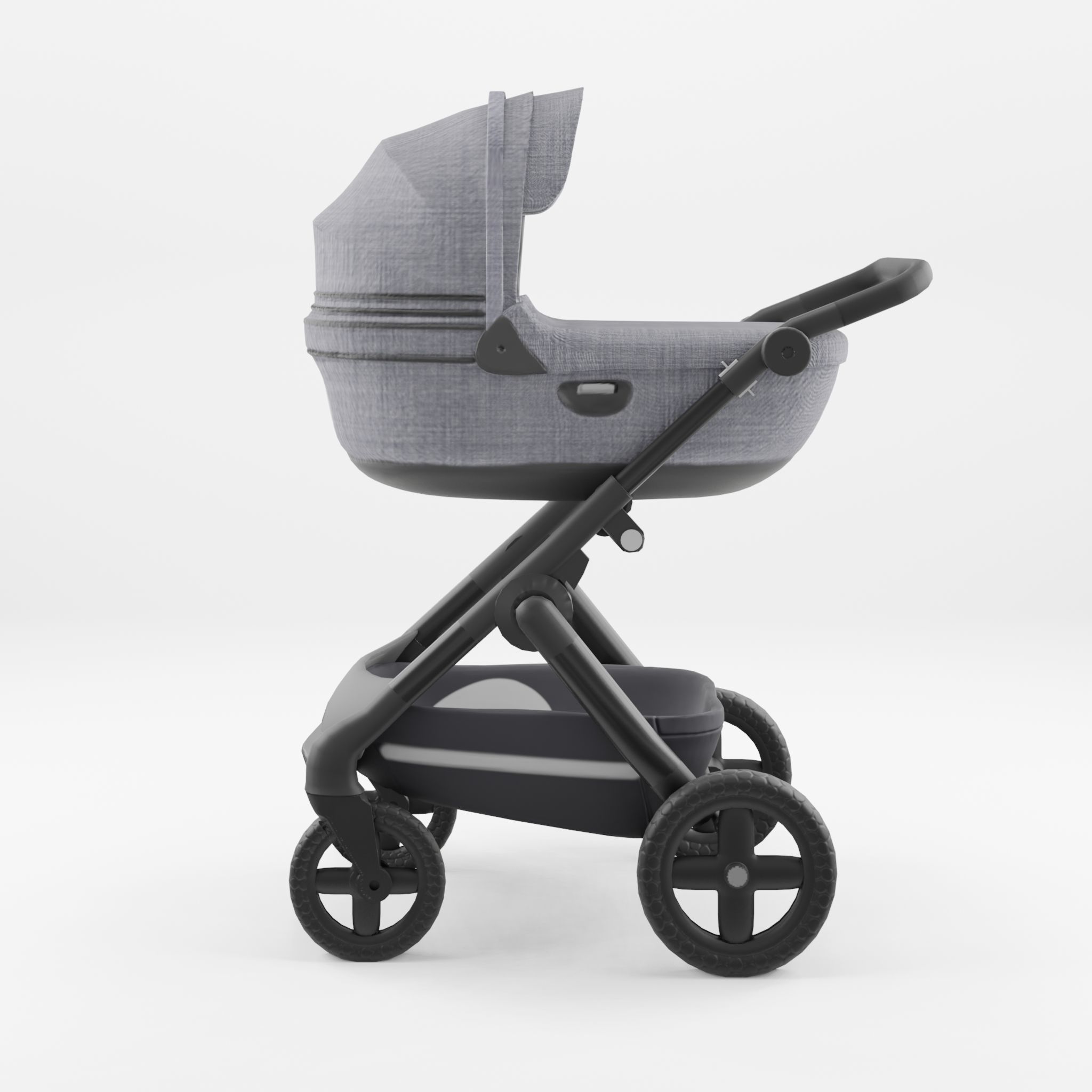 3D Model of  Prams and Strollers - Stokke Trailz Terrain Low-poly 3D model_2