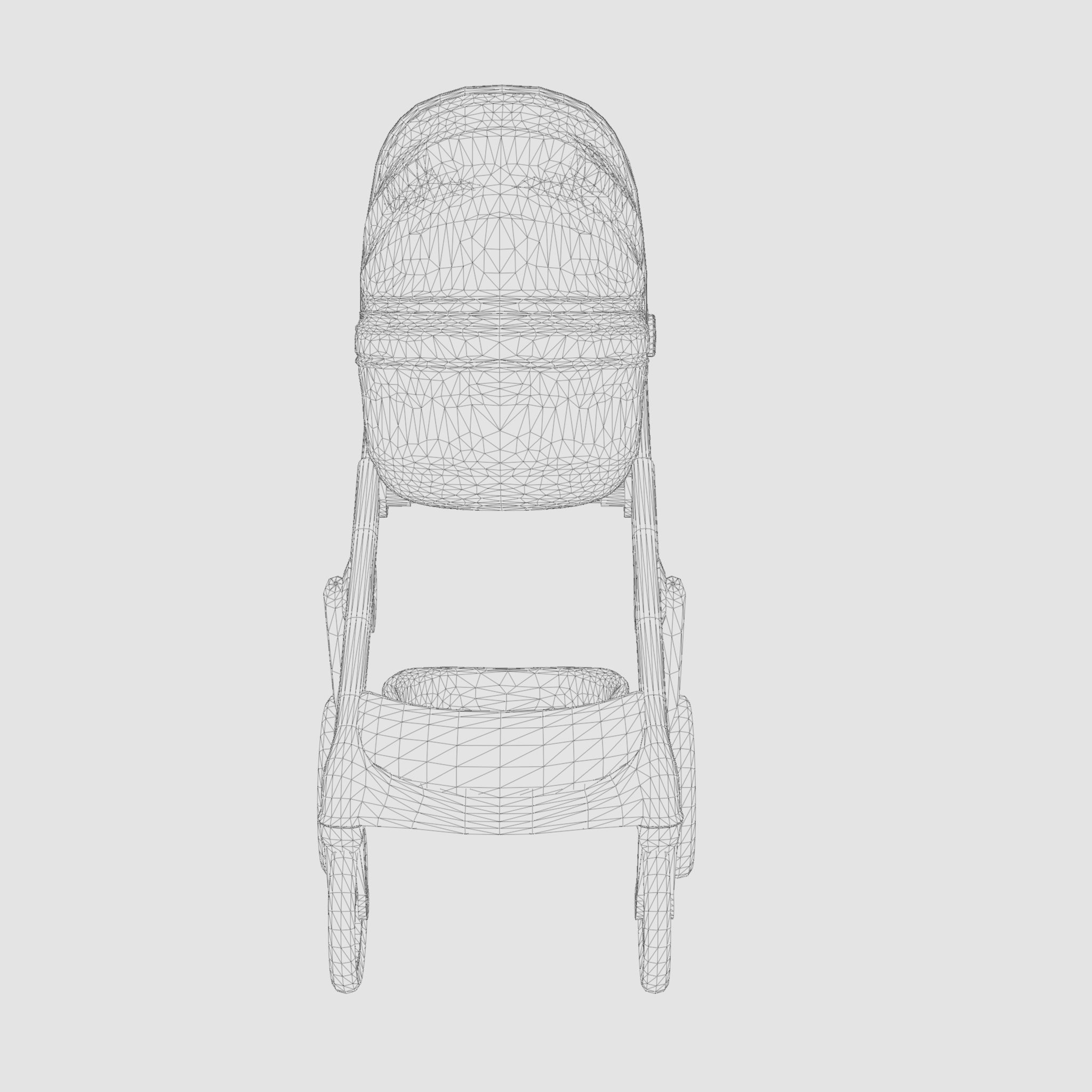 3D Model of  Prams and Strollers - Stokke Trailz Terrain Low-poly 3D model_7