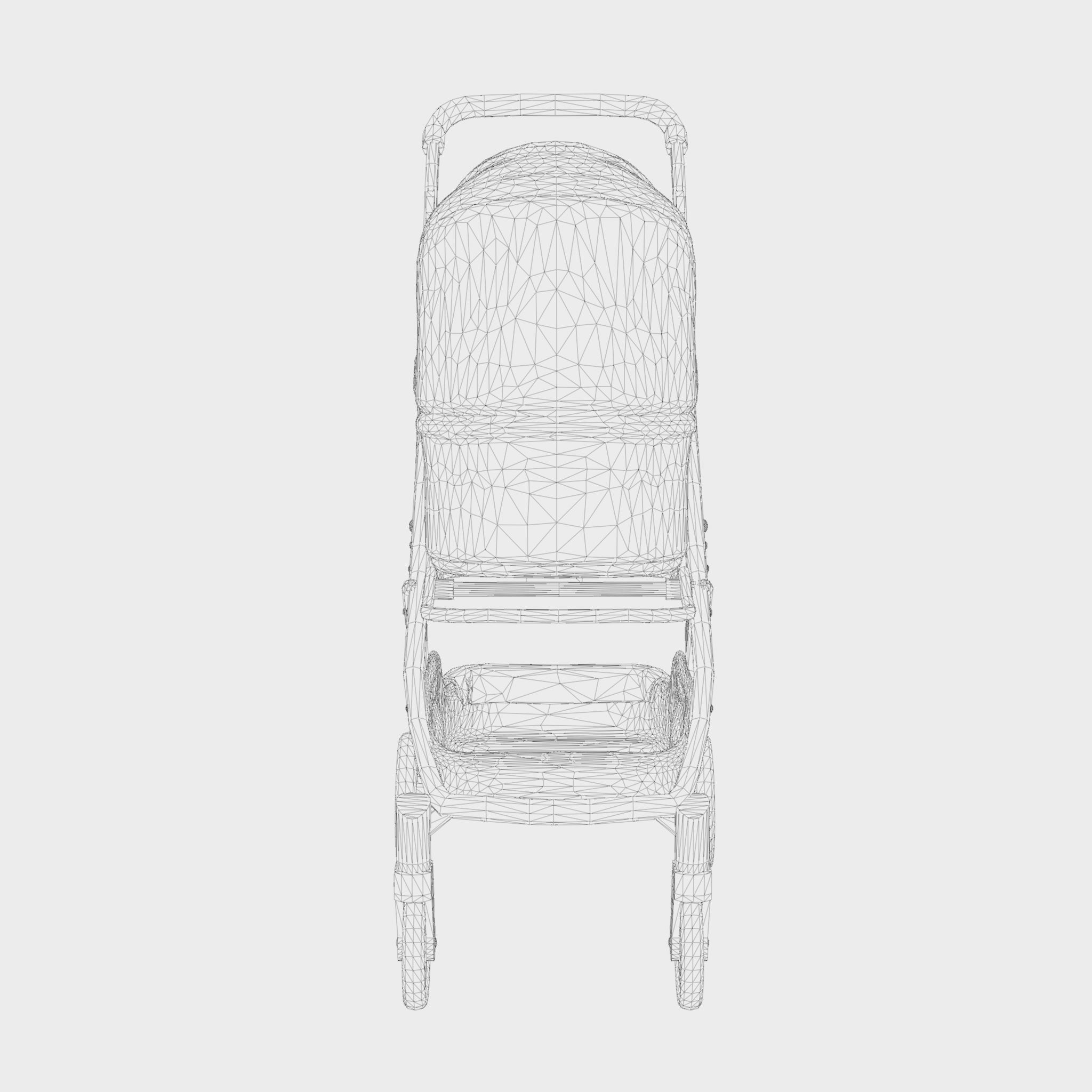 3D Model of Prams and Strollers - Uppababy Minu  Low-poly 3D model_4