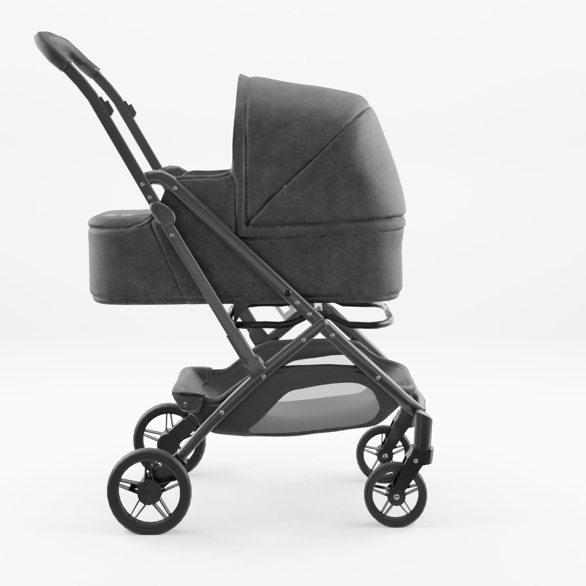 3D Model of Prams and Strollers - Uppababy Minu  Low-poly 3D model_2