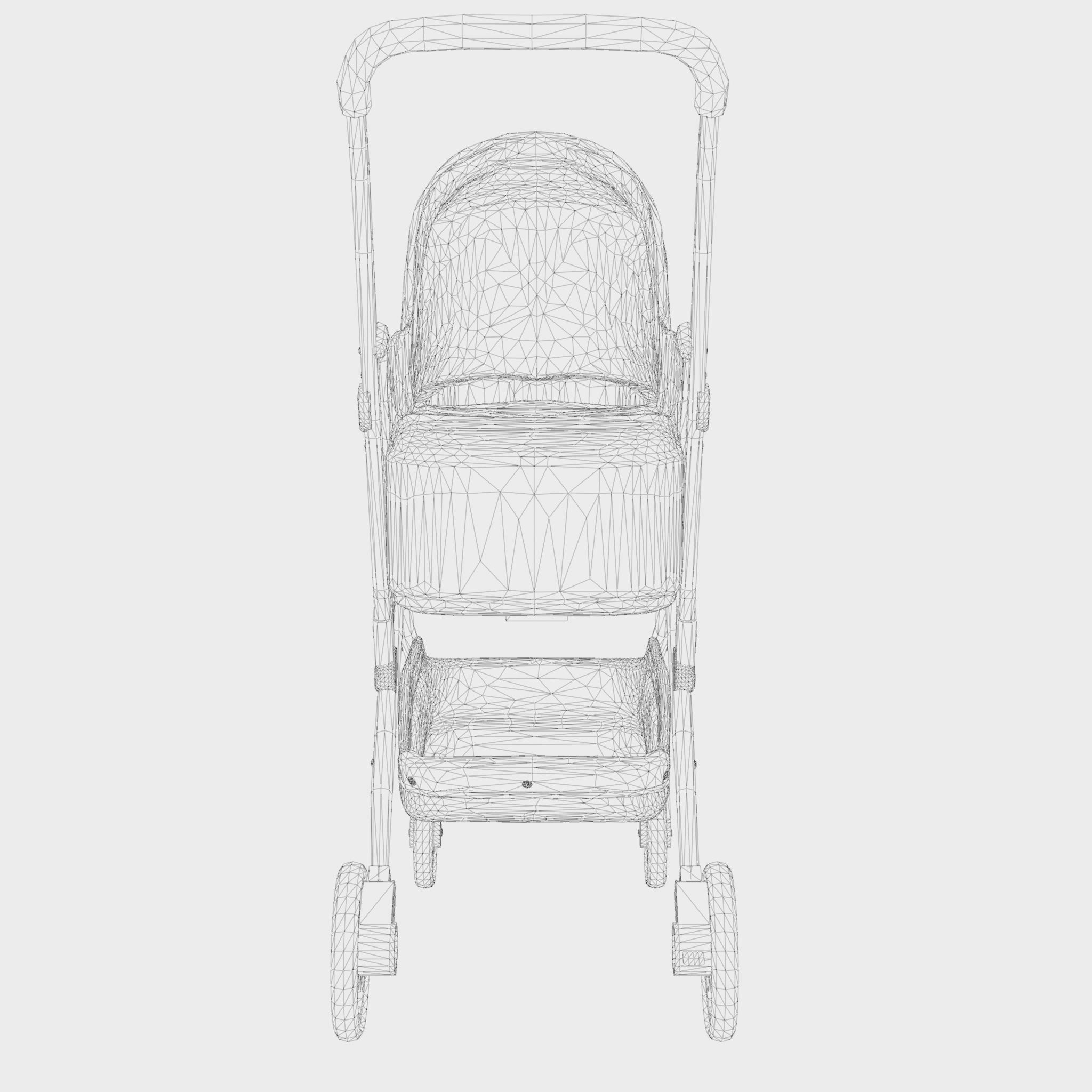 3D Model of Prams and Strollers - Uppababy Minu  Low-poly 3D model_7