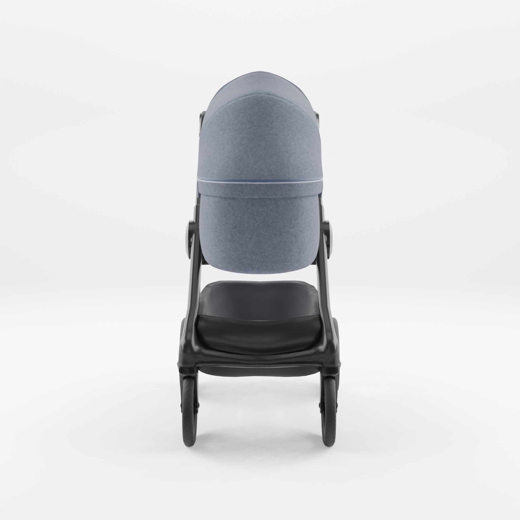 3D Model of  Prams and Strollers - Stokke Beat Blue Melange Low-poly 3D model_3