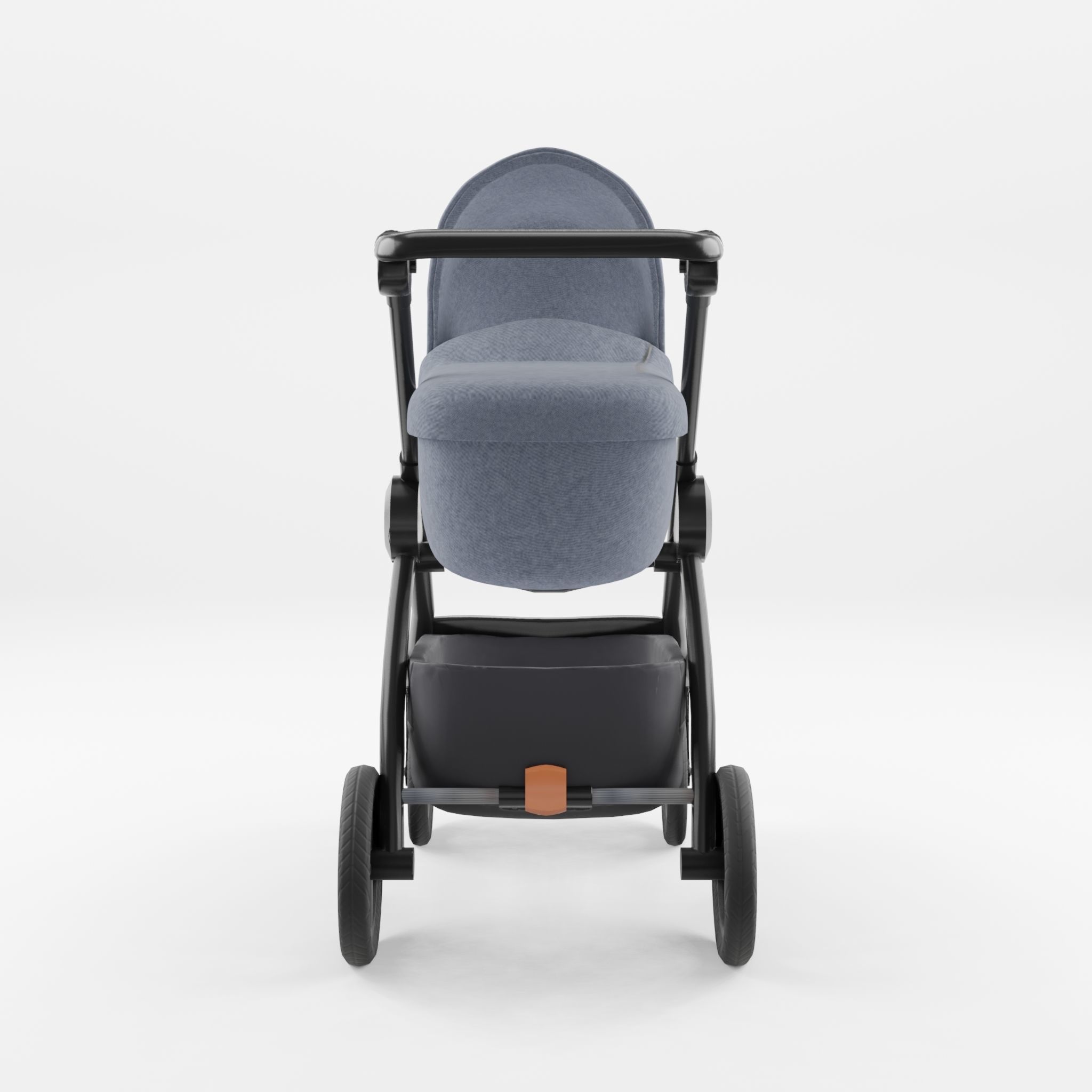 3D Model of  Prams and Strollers - Stokke Beat Blue Melange Low-poly 3D model_1