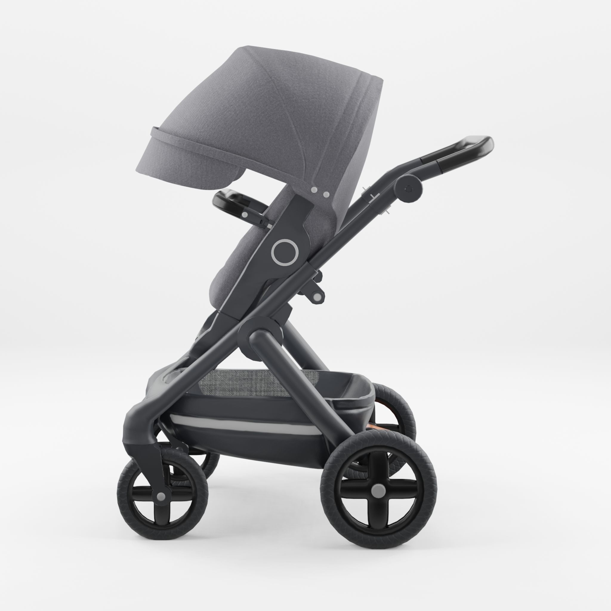 3D Model of  Prams and Strollers - Stokke Trailz Terrain Low-poly 3D model_2