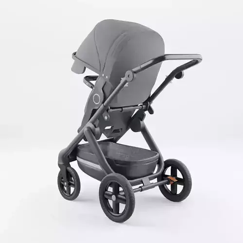 3D Model of  Prams and Strollers - Stokke Trailz Terrain Low-poly 3D model