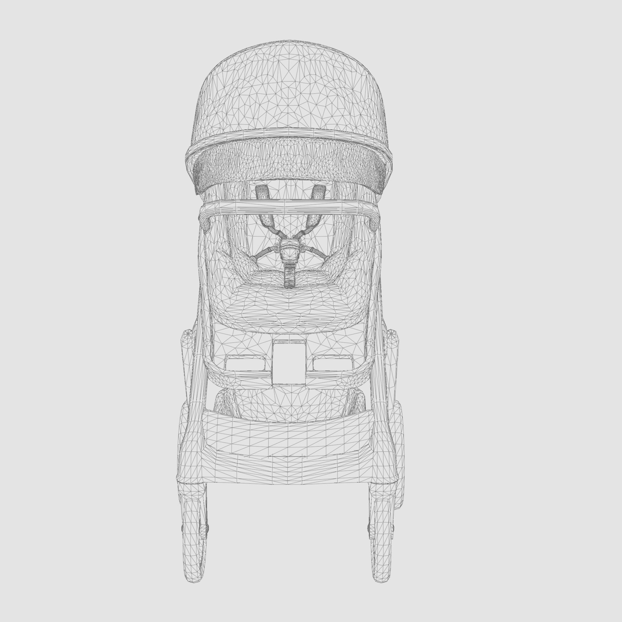 3D Model of  Prams and Strollers - Stokke Trailz Terrain Low-poly 3D model_7