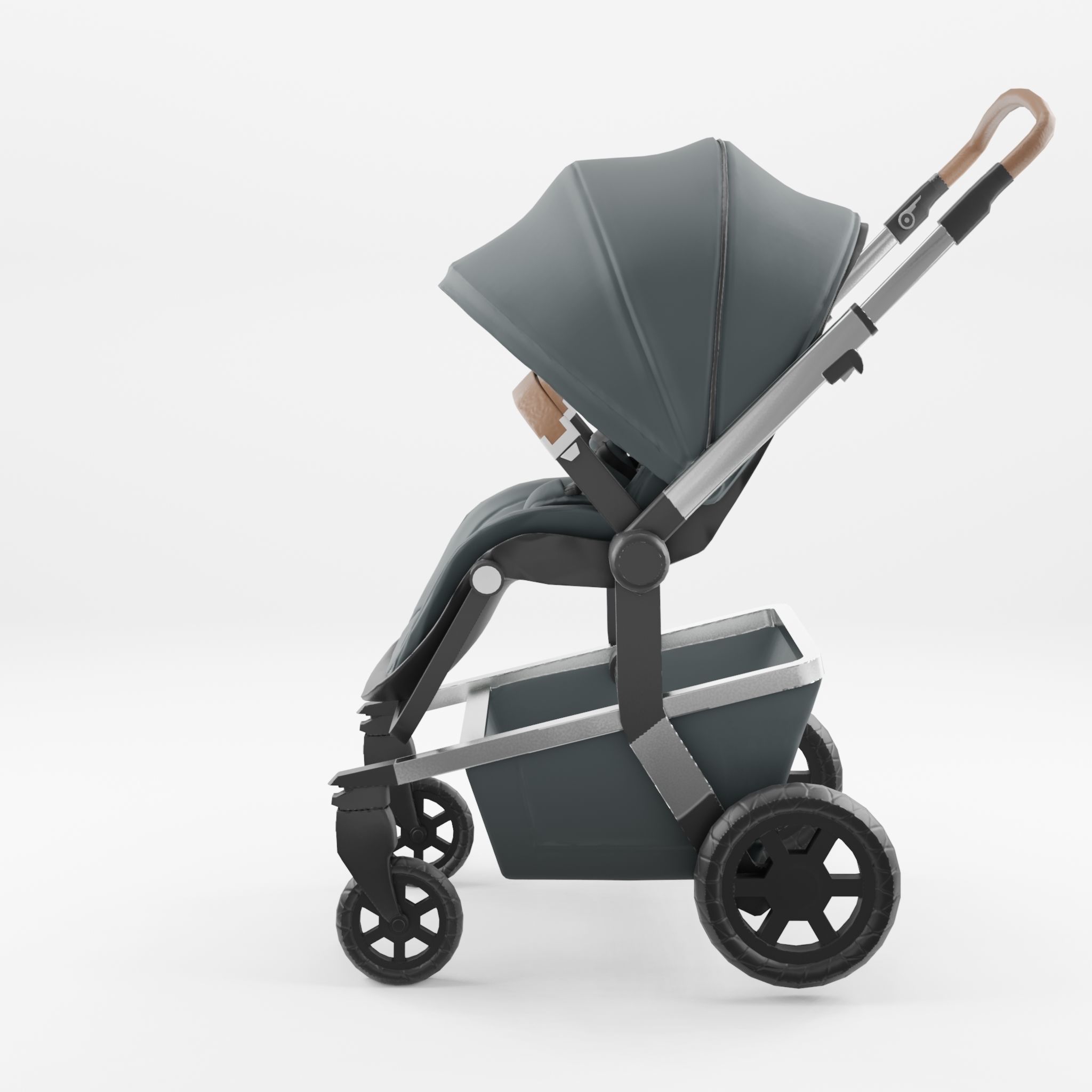 3D Model of Prams and Strollers - Joolz Hub stroller Earth Low-poly 3D model_2