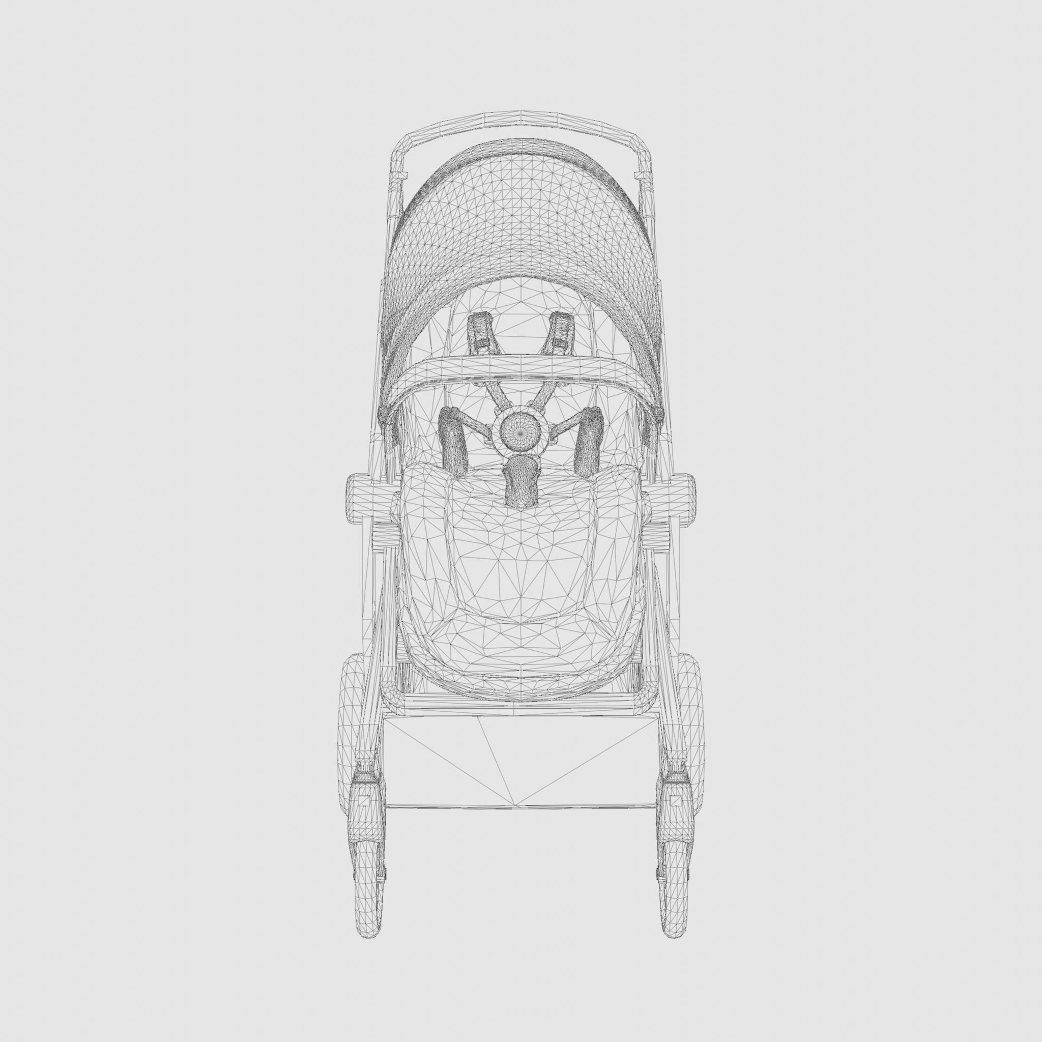 3D Model of Prams and Strollers - Joolz Hub stroller Earth Low-poly 3D model_7