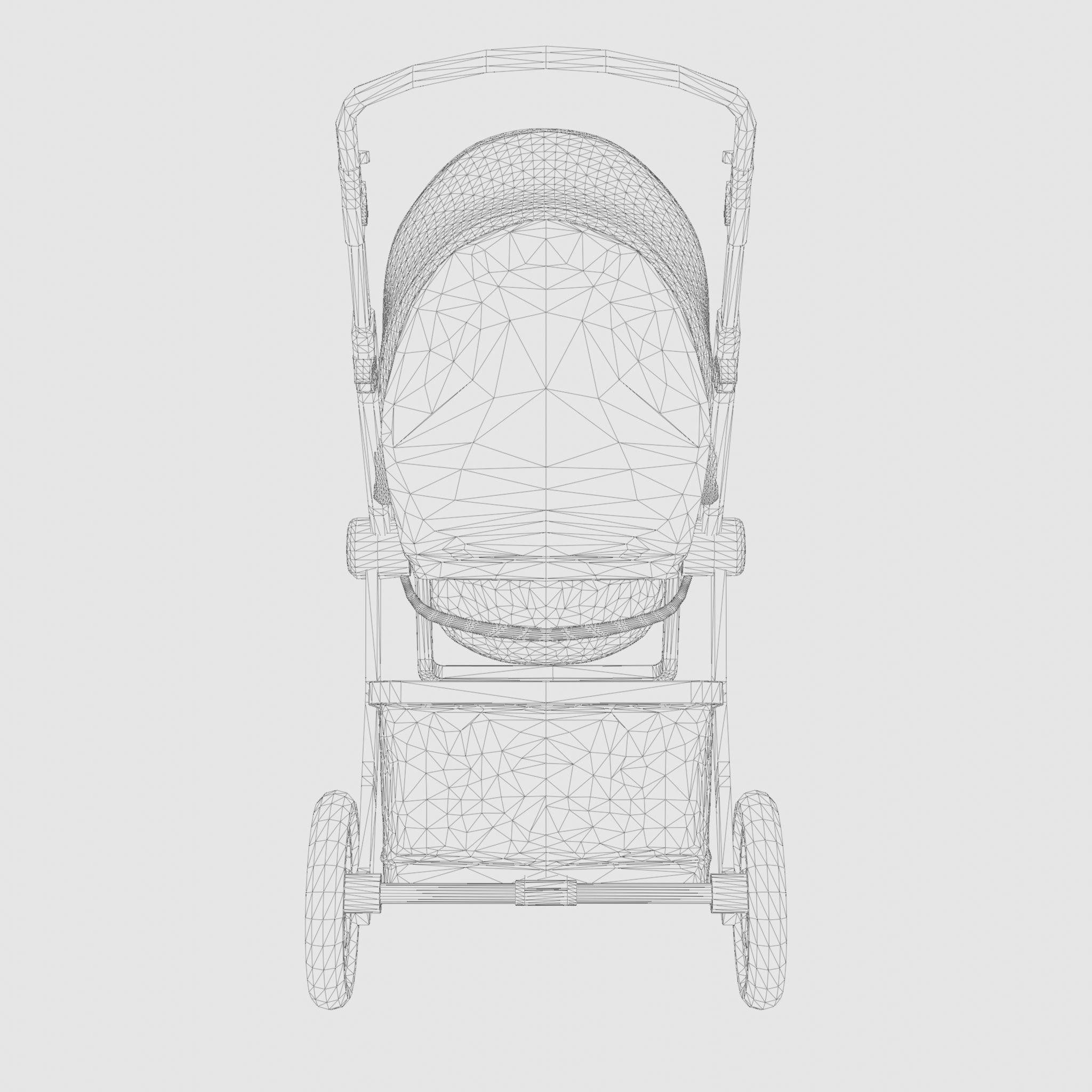 3D Model of Prams and Strollers - Joolz Hub stroller Earth Low-poly 3D model_4