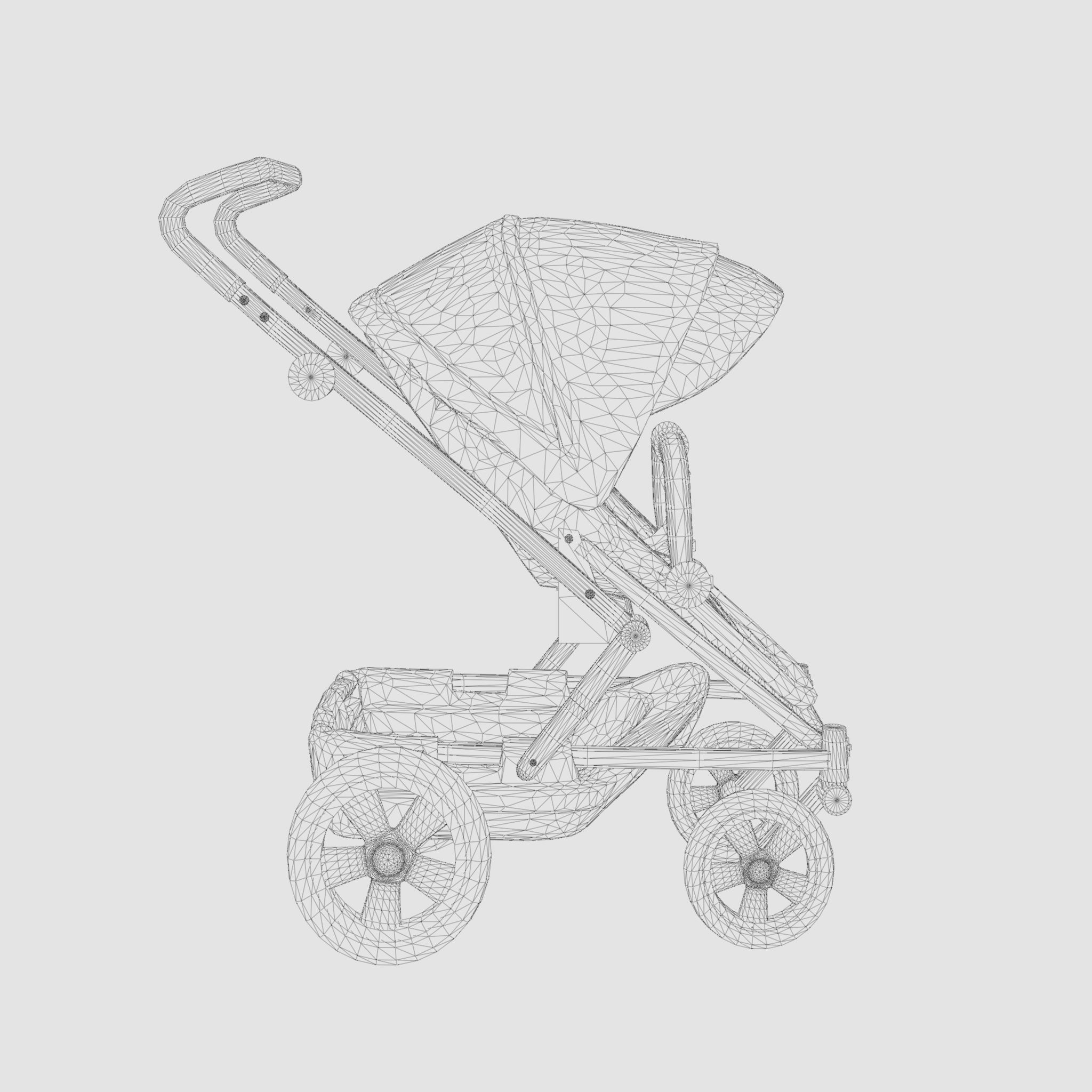 3D Model of Prams and Strollers - BRITAX GO BIG2 Low-poly 3D model_6