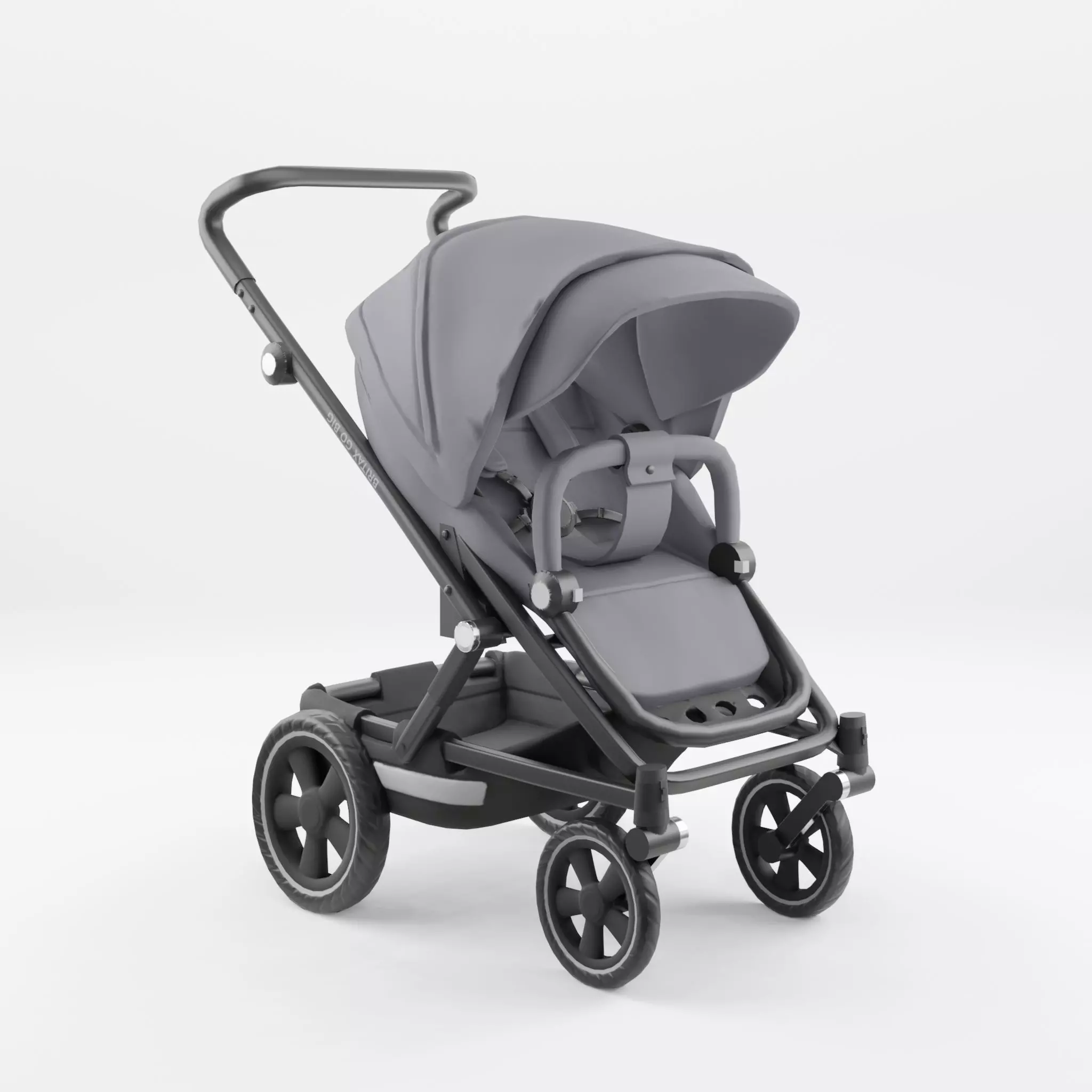 3D Model of Prams and Strollers - BRITAX GO BIG2 Low-poly 3D model_0
