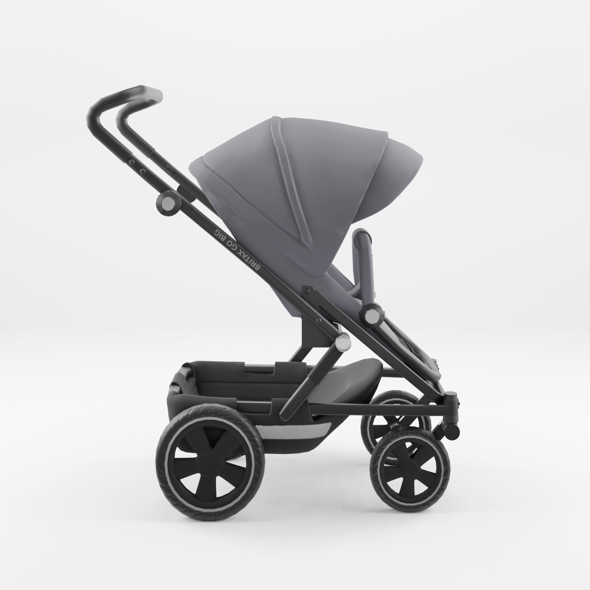 3D Model of Prams and Strollers - BRITAX GO BIG2 Low-poly 3D model_2