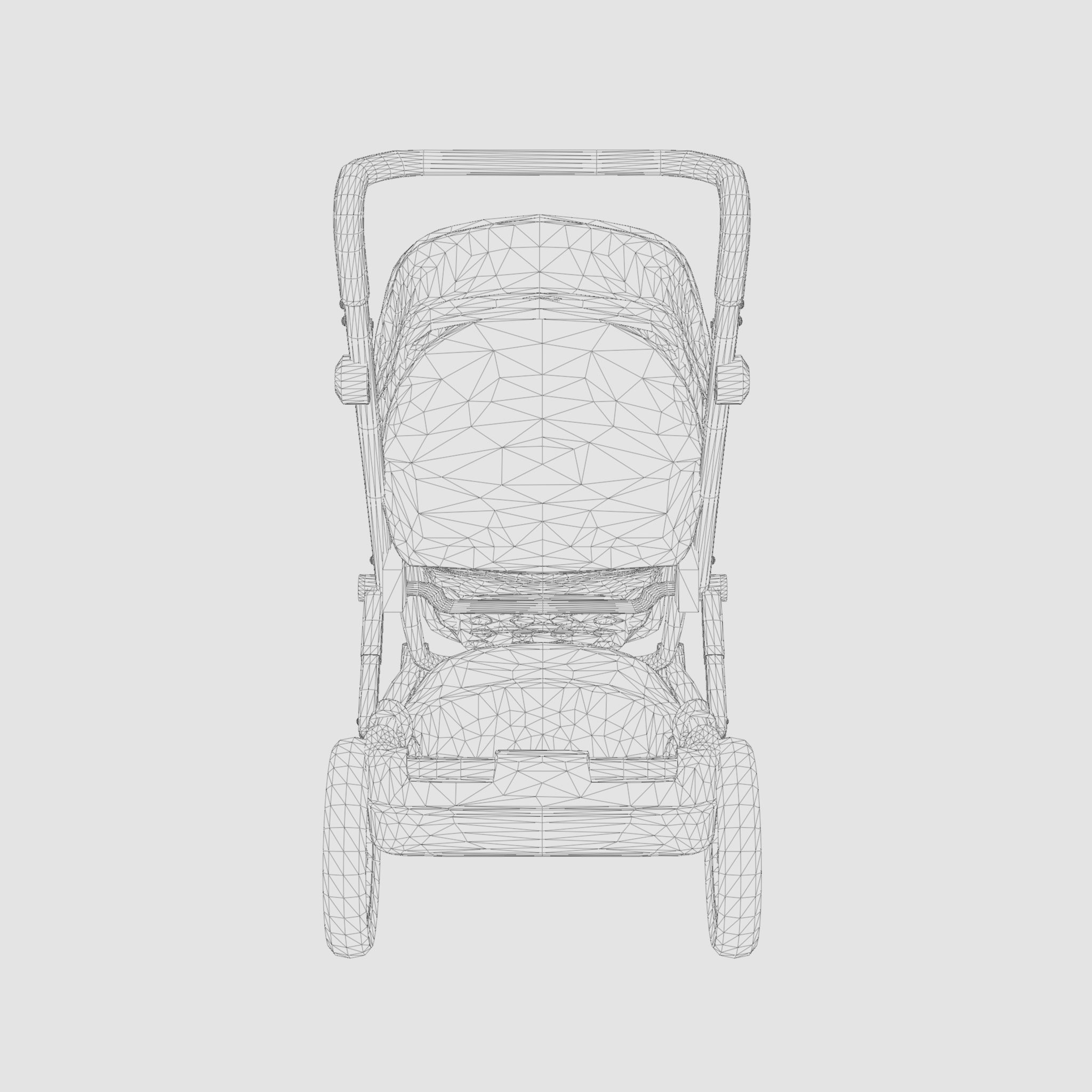 3D Model of Prams and Strollers - BRITAX GO BIG2 Low-poly 3D model_7