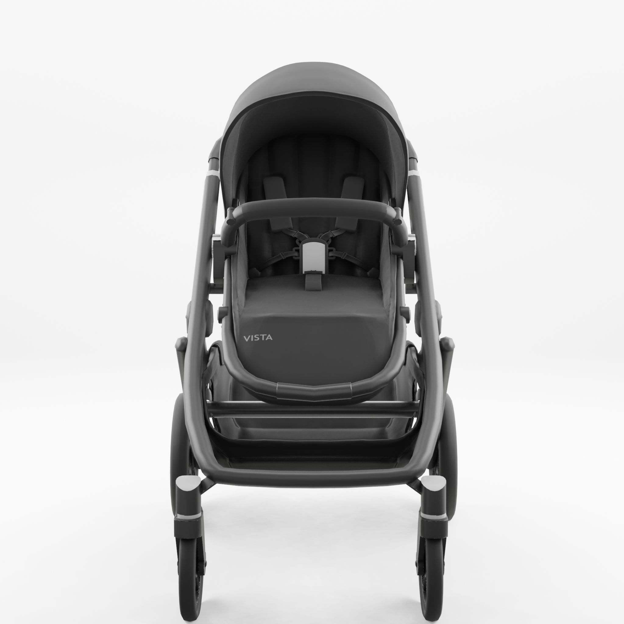 3D Model of  Prams and Strollers - Uppababy Vista Jake Low-poly 3D model_3
