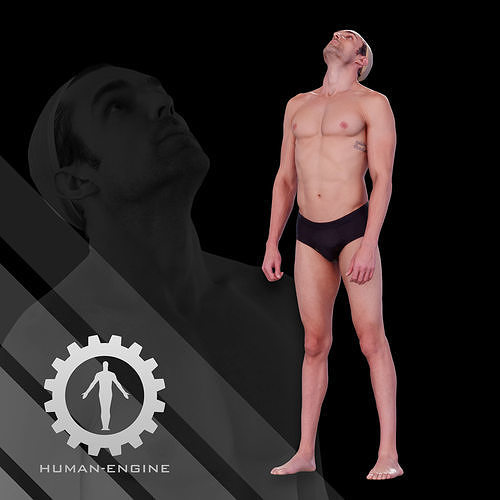 Male Scan - Dan 041 Looking up 3D model
