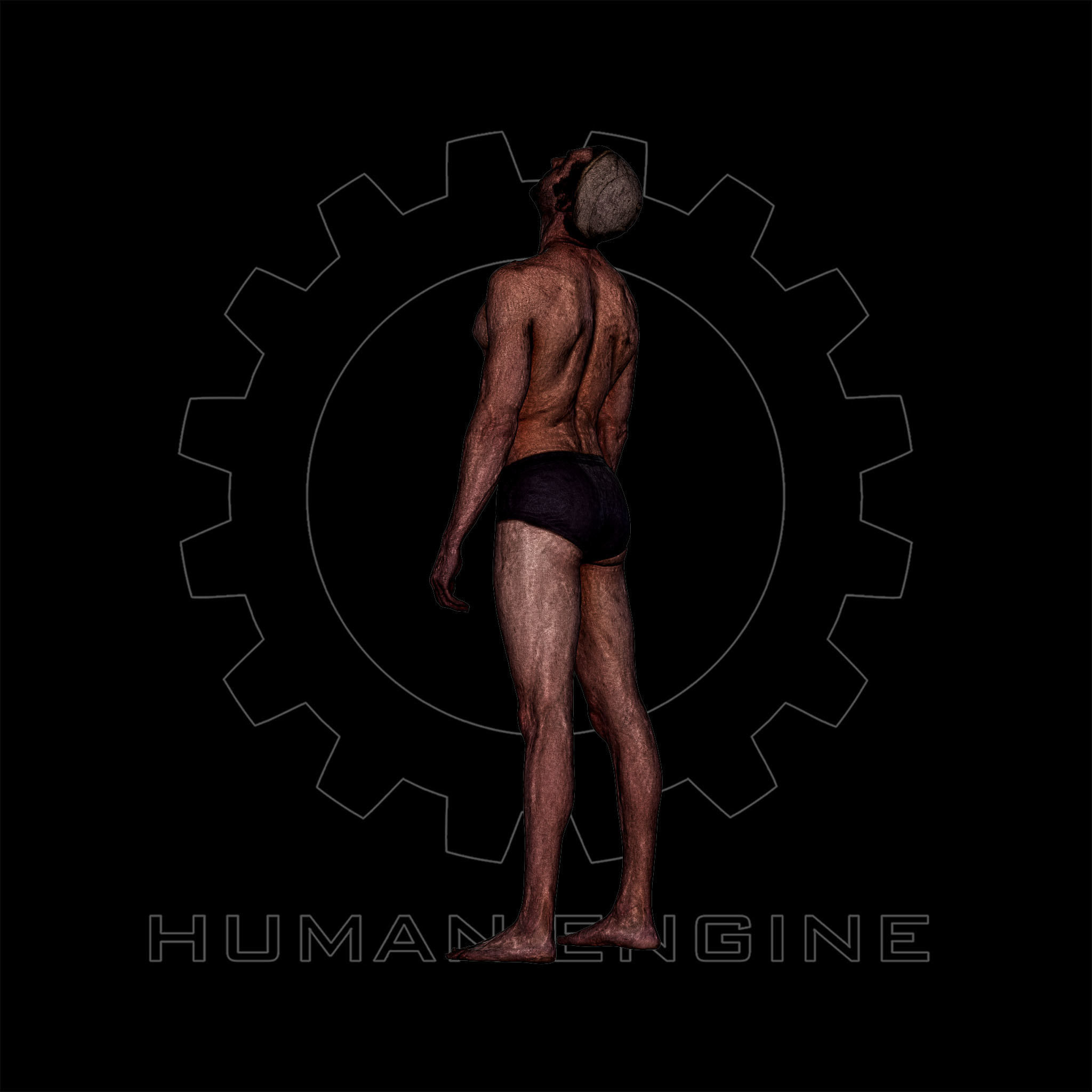 Male Scan - Dan 041 Looking up 3D model_13