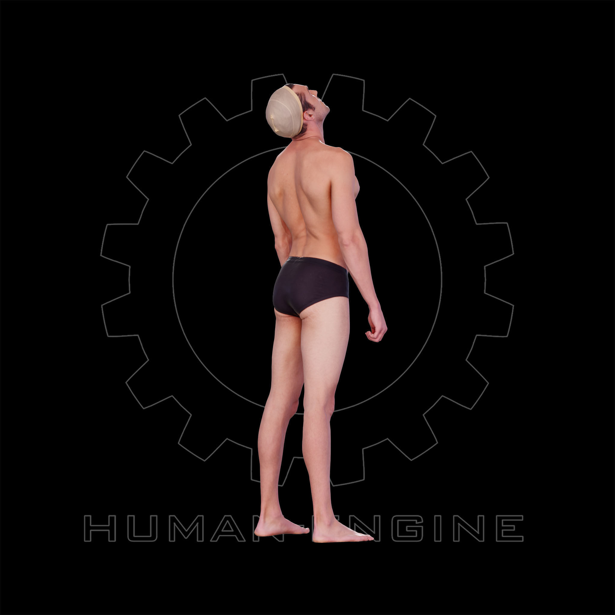 Male Scan - Dan 041 Looking up 3D model_8