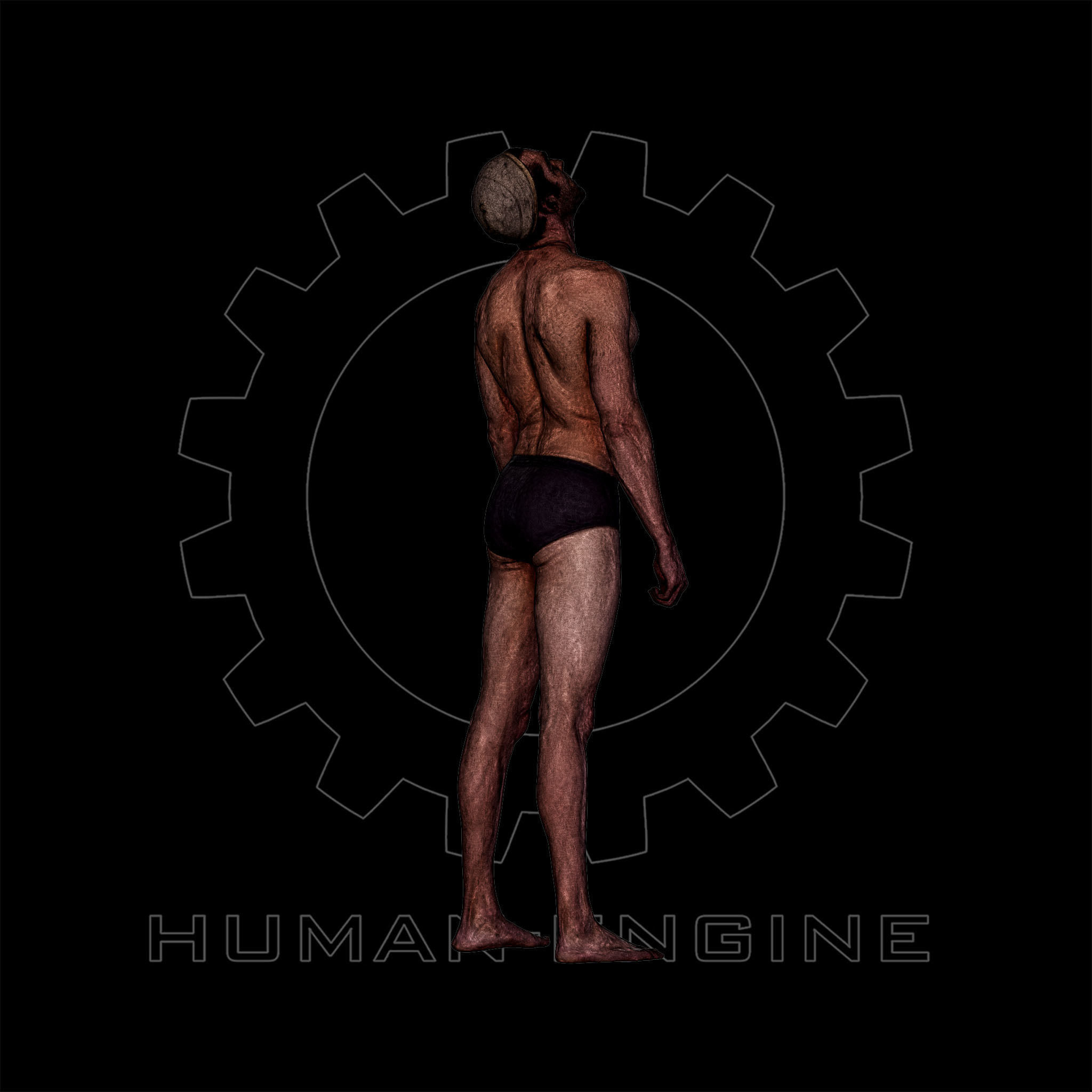 Male Scan - Dan 041 Looking up 3D model_9