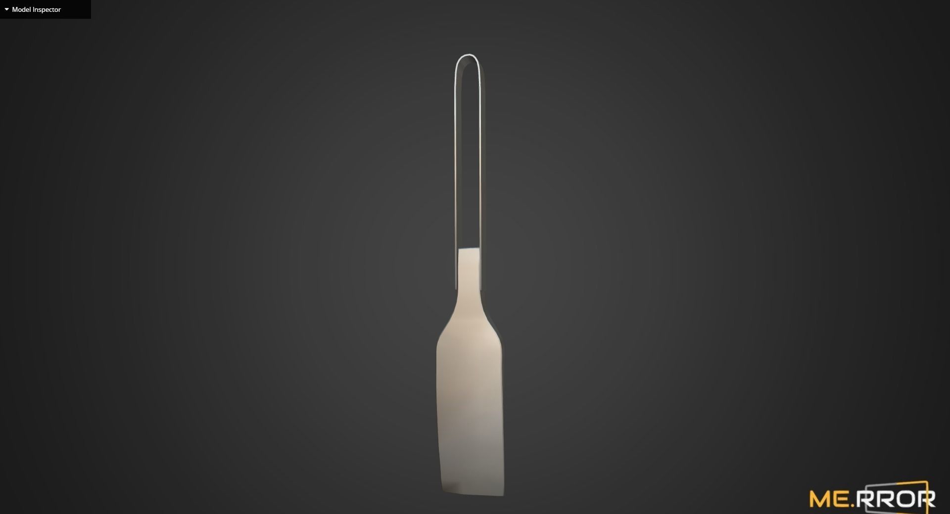 Game Ready Wood Spatula 3 Low-poly 3D model_12