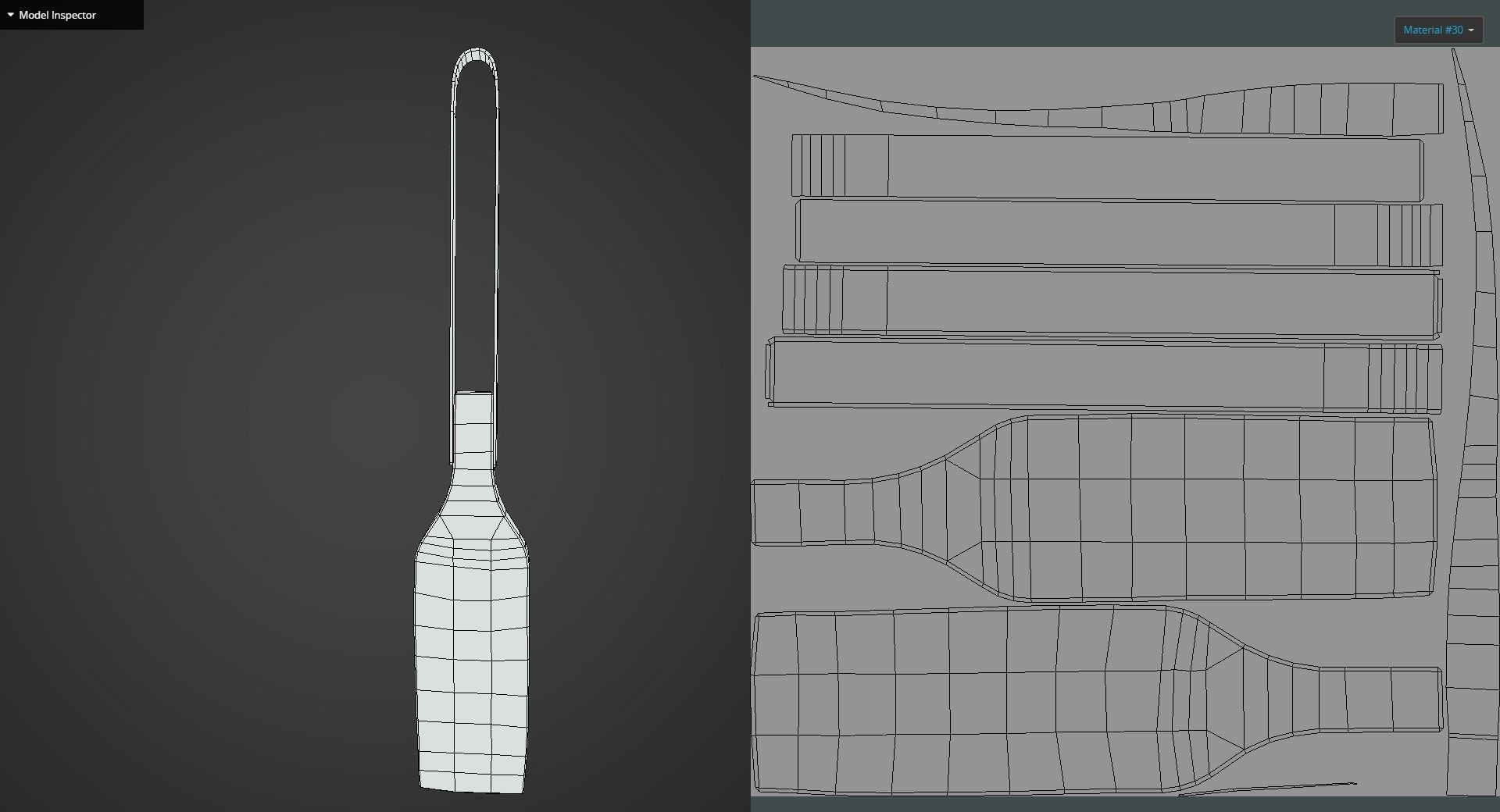 Game Ready Wood Spatula 3 Low-poly 3D model_16