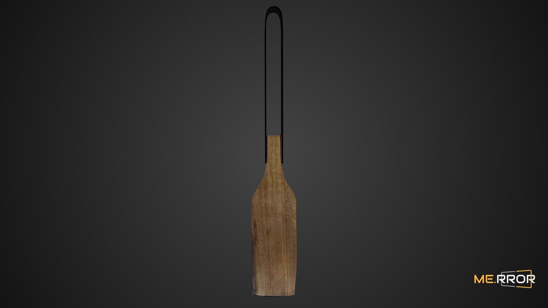 Game Ready Wood Spatula 3 Low-poly 3D model_2