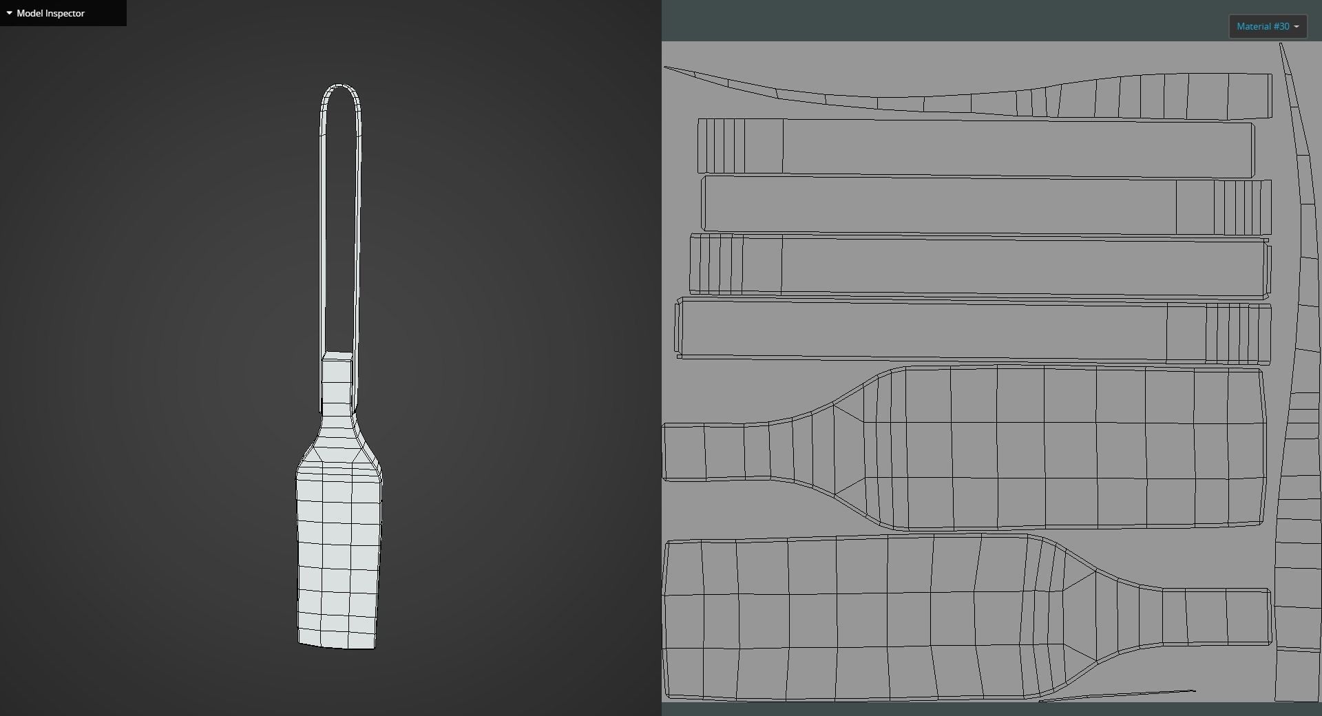 Game Ready Wood Spatula 3 Low-poly 3D model_17