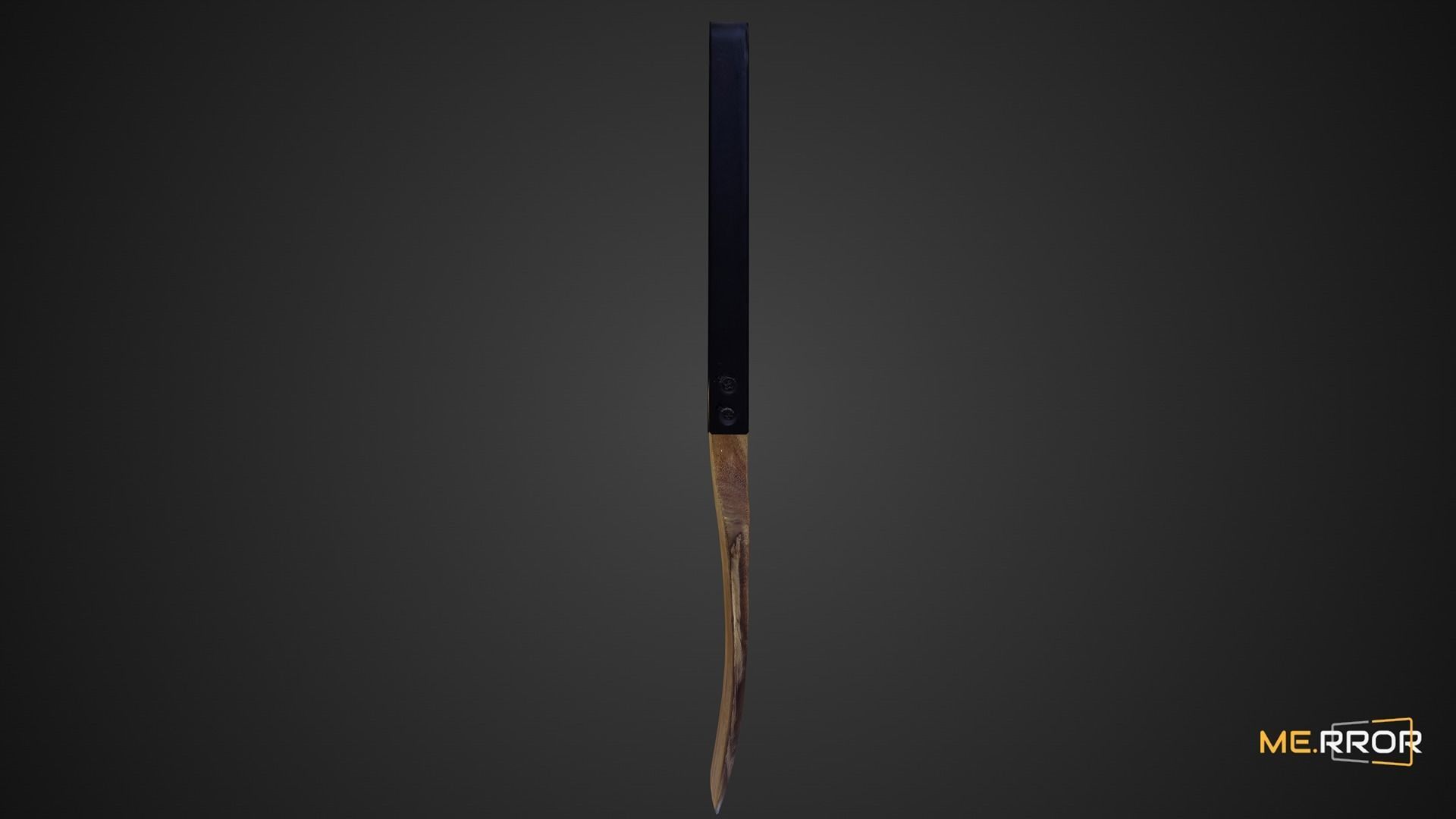 Game Ready Wood Spatula 3 Low-poly 3D model_8