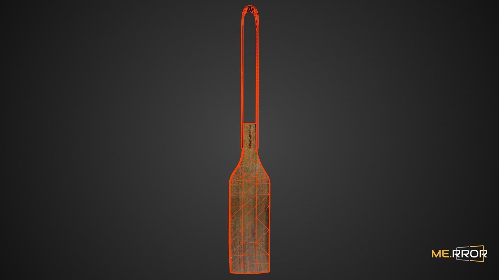 Game Ready Wood Spatula 3 Low-poly 3D model_1