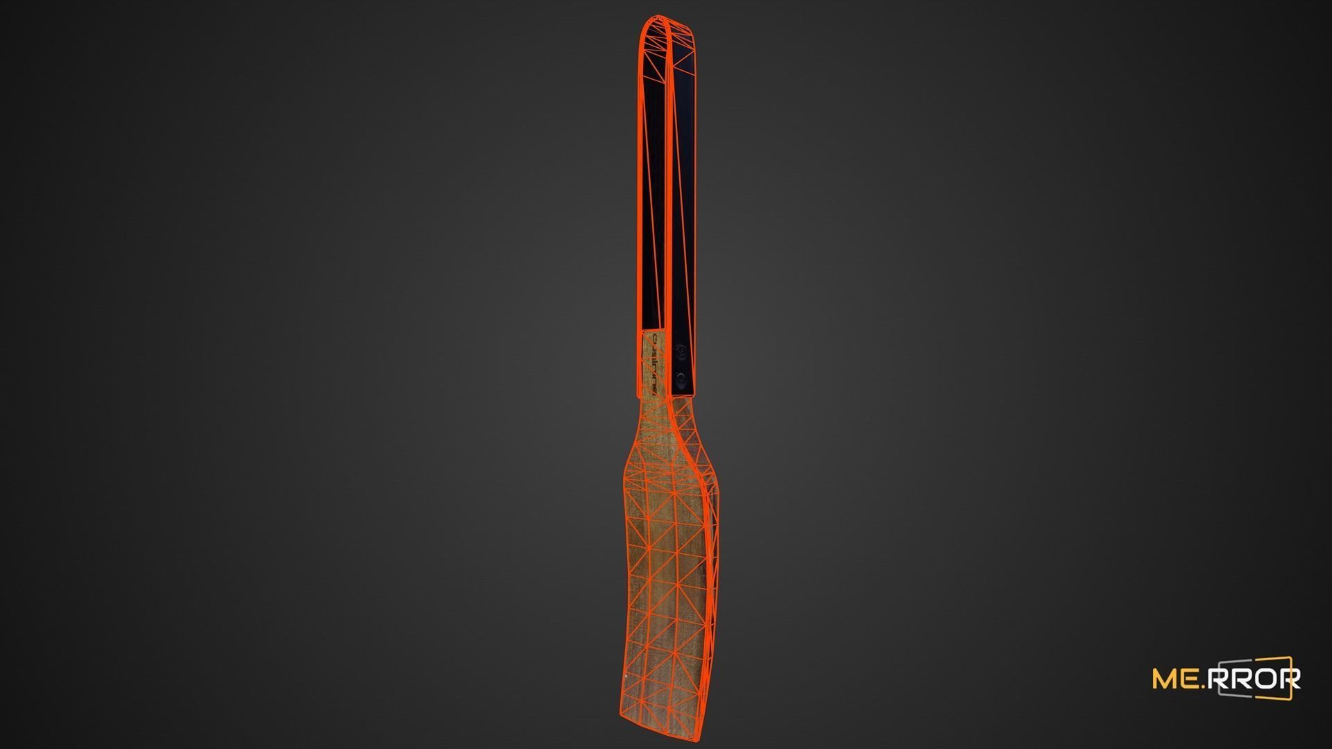 Game Ready Wood Spatula 3 Low-poly 3D model_7