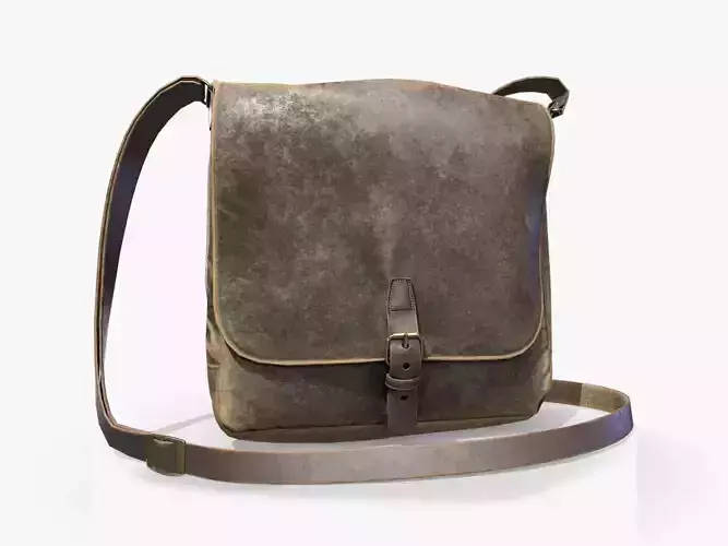 Leather Satchel Low-poly 3D model
