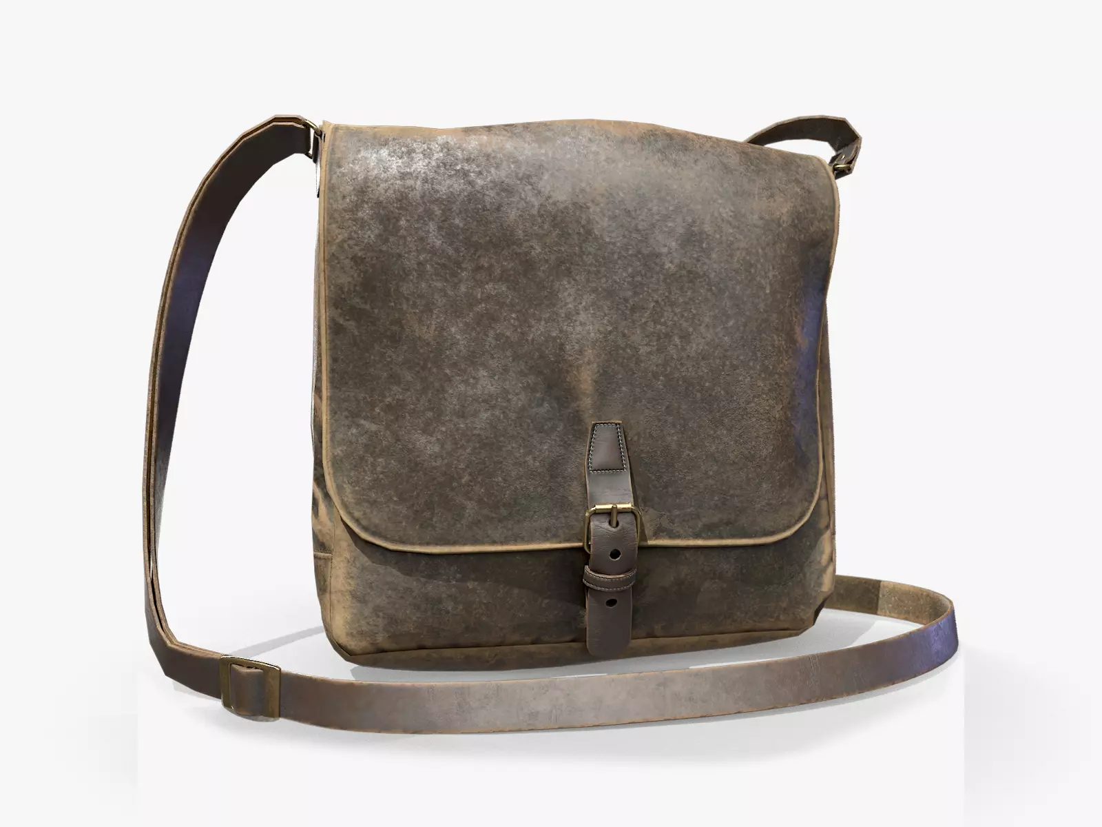 Leather Satchel Low-poly 3D model