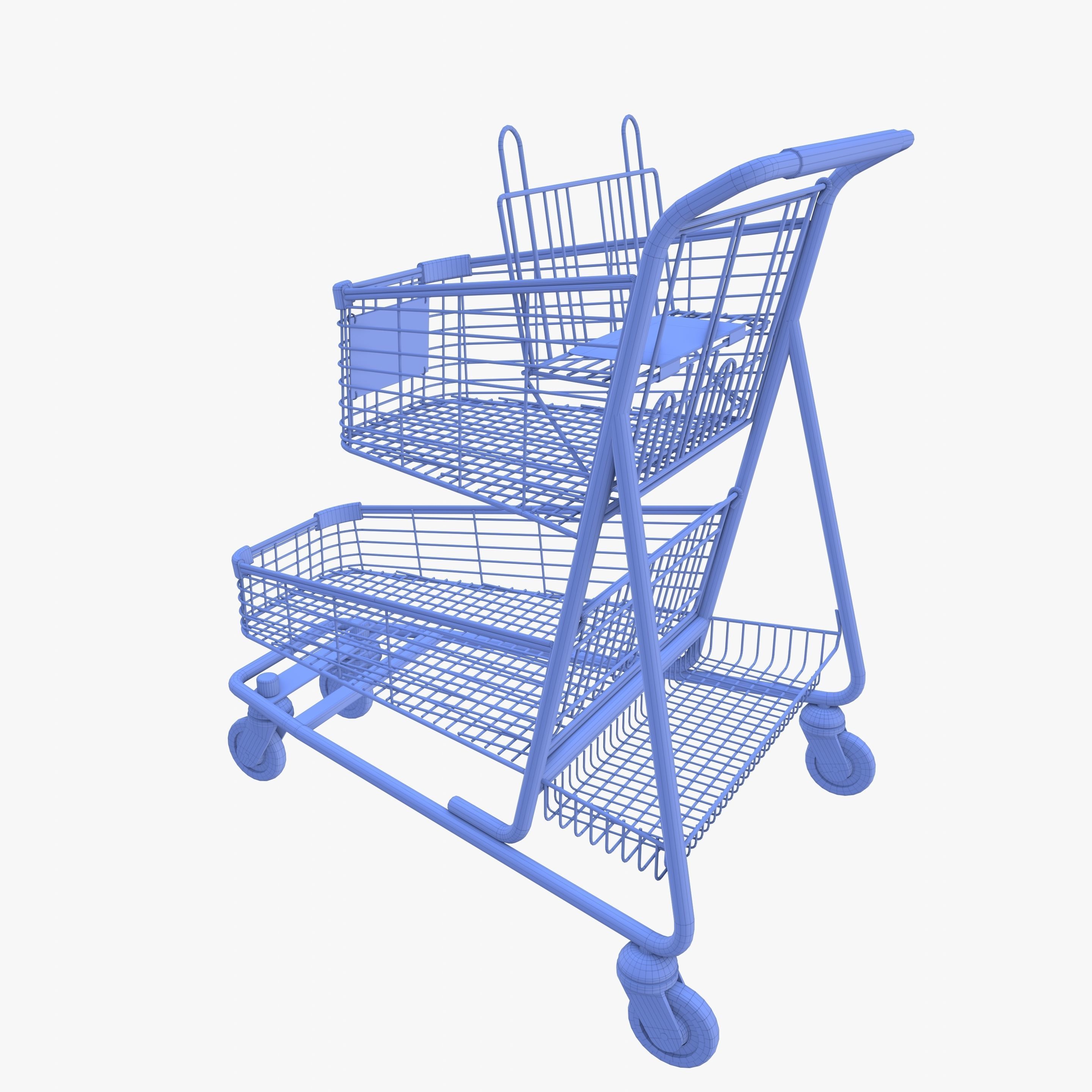 Shopping cart v13 3D model_12