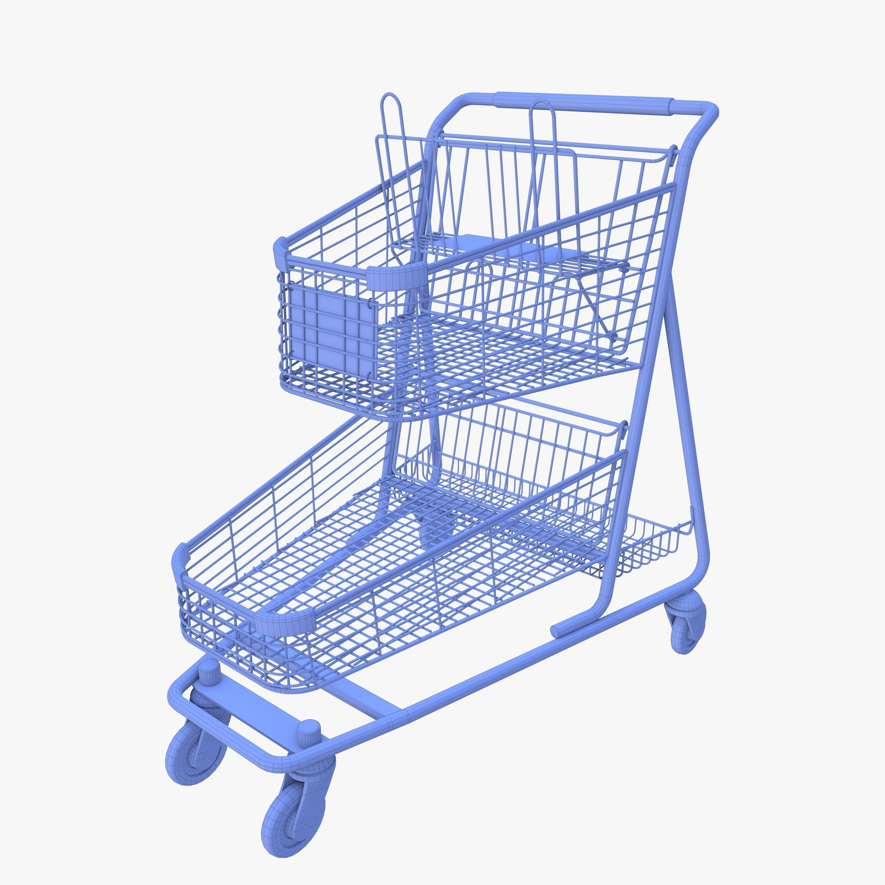 Shopping cart v13 3D model_10