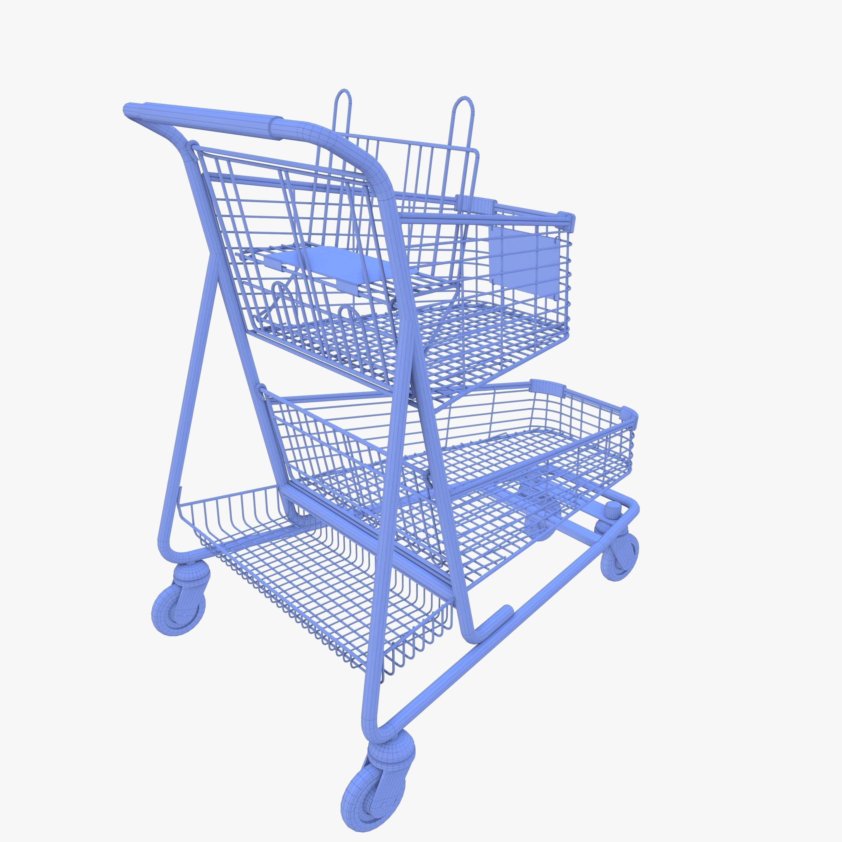 Shopping cart v13 3D model_14