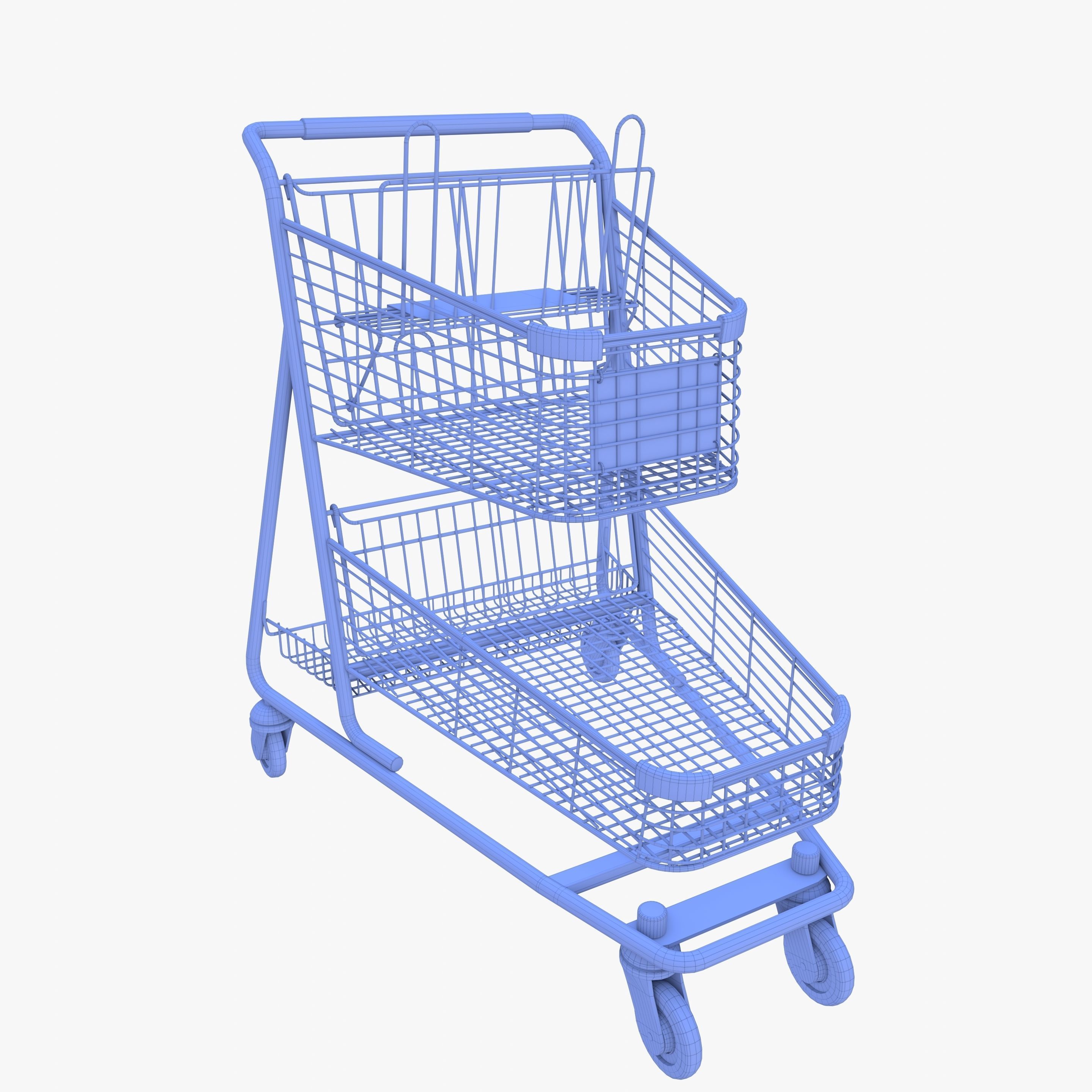 Shopping cart v13 3D model_16