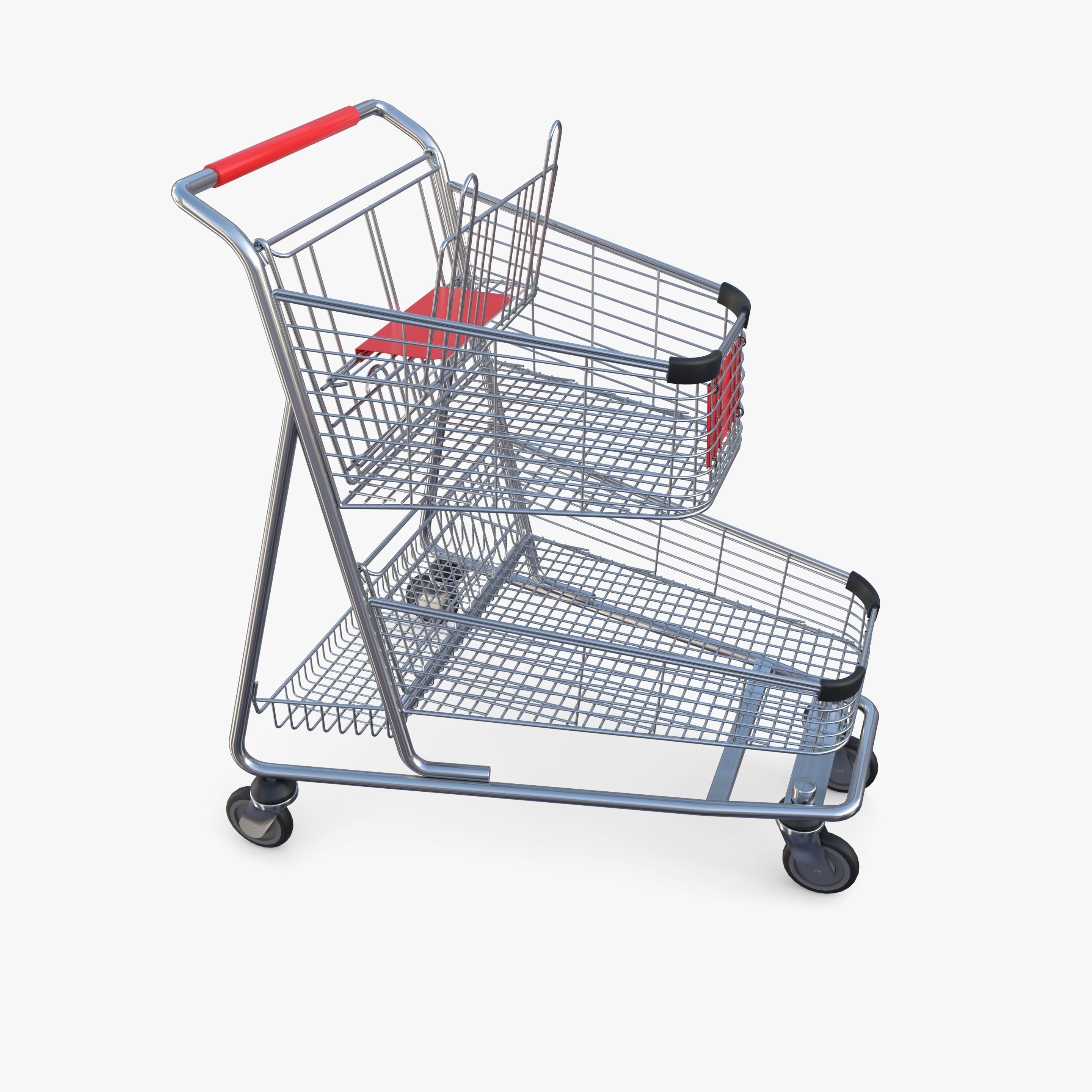 Shopping cart v13 3D model_7