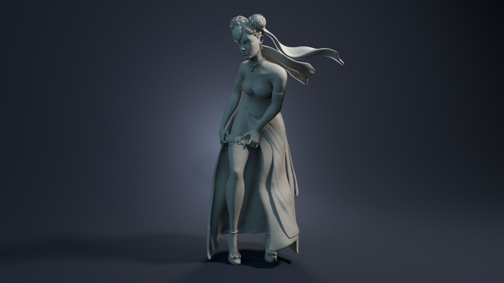 Chun Li Wedding 3D print model_2