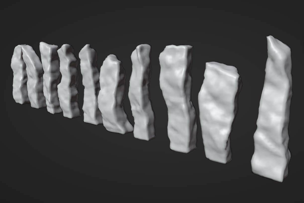 Standing Stones - 10 Low-Poly Monolith Models - Game-Ready Low-poly 3D model_13