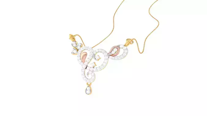 Women Necklace Pendants 3dm STL OBJ FBX Renders Details