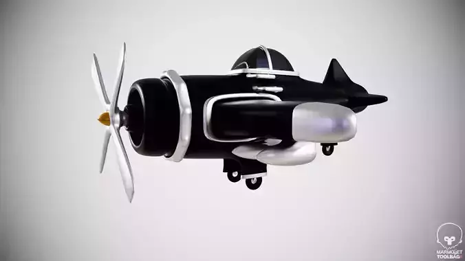 Toon Plane 3D model
