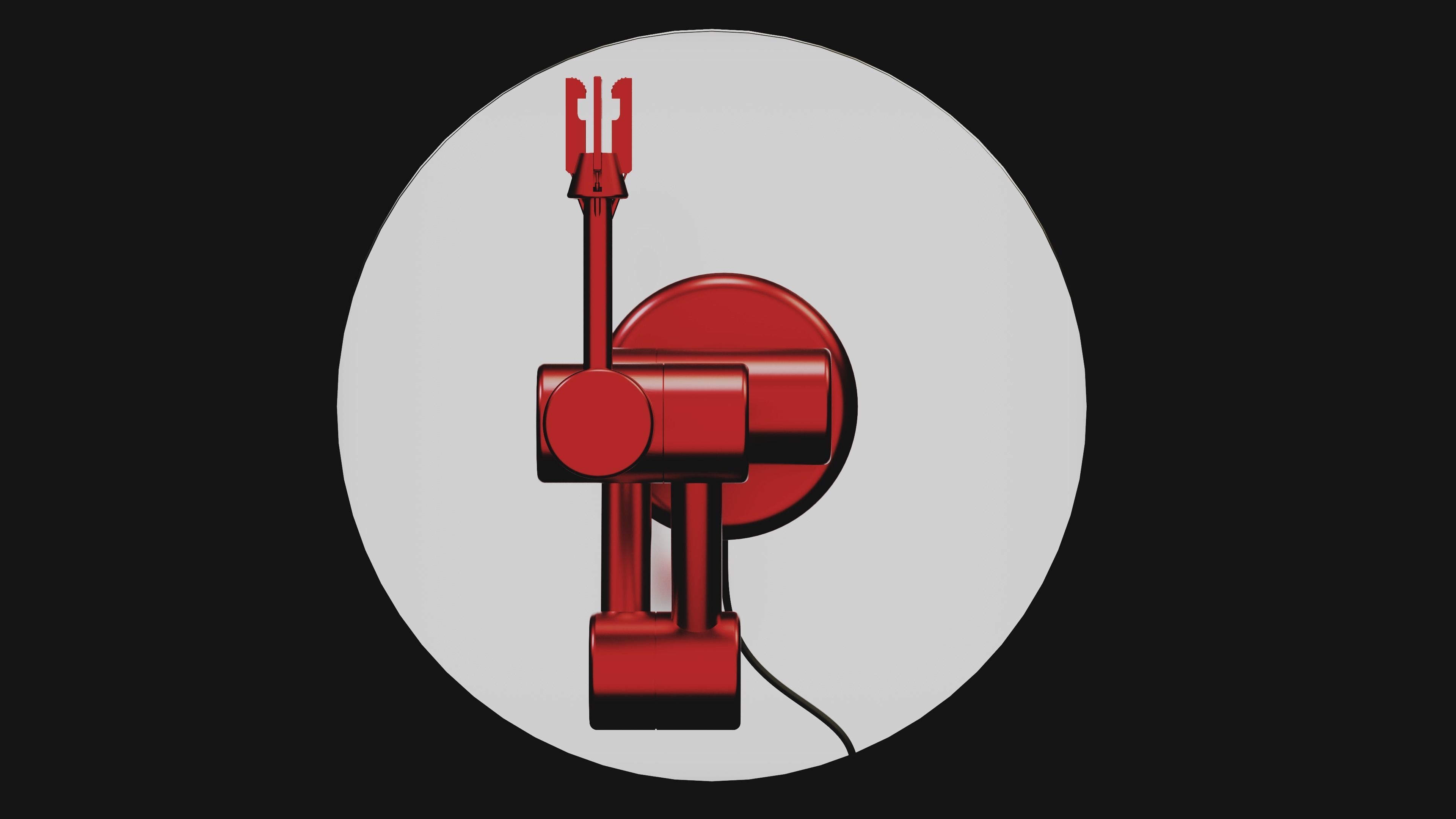 Industrial Robot red 3D model_4