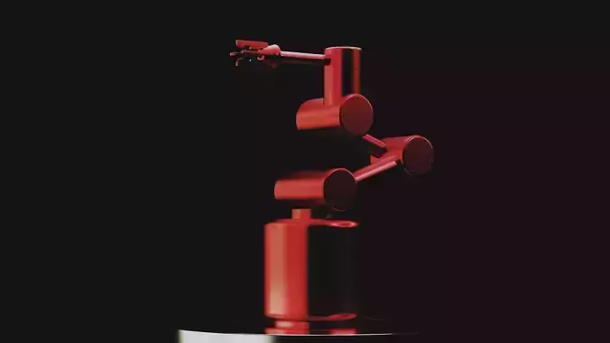 Industrial Robot red 3D model