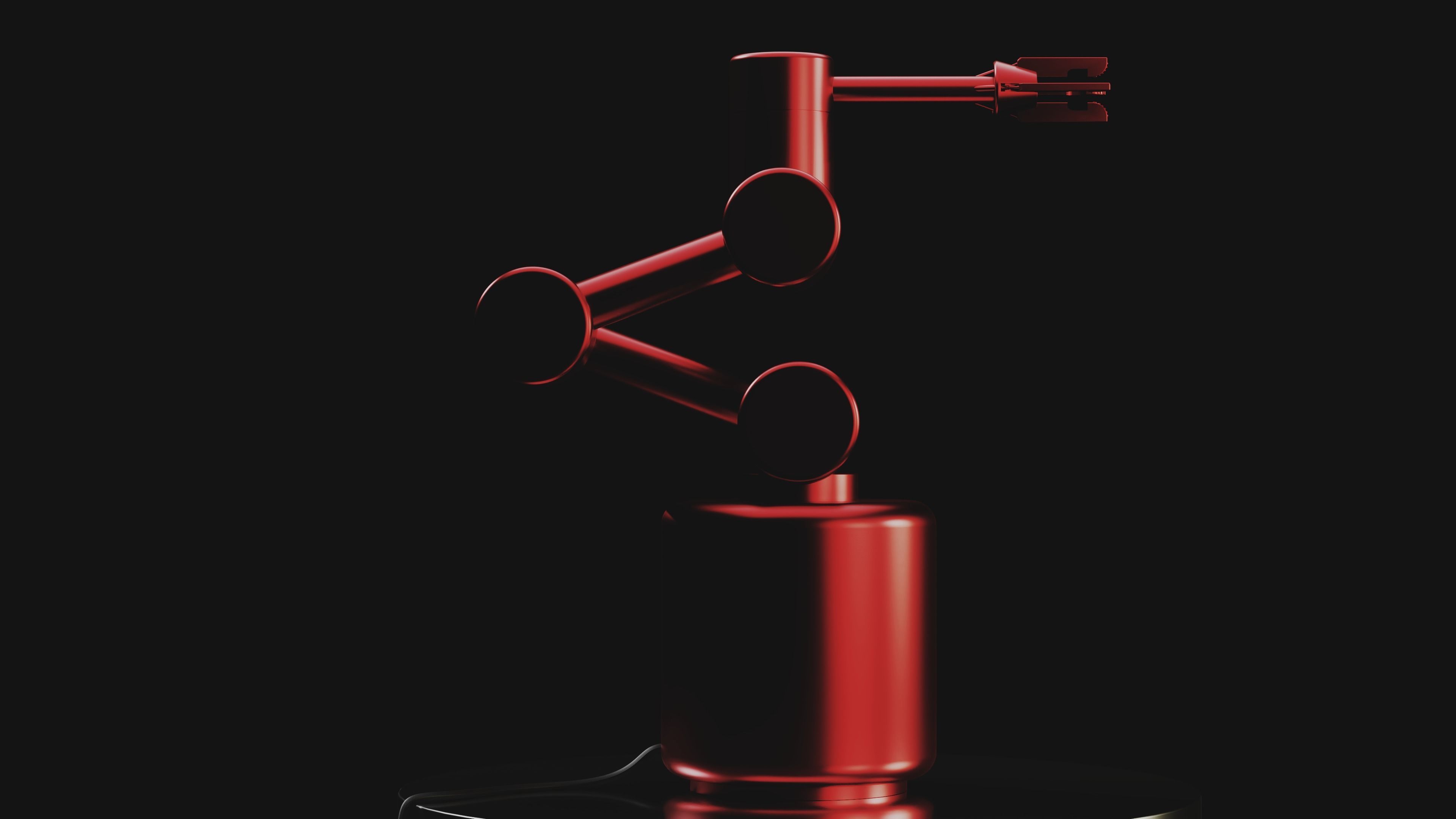 Industrial Robot red 3D model_1